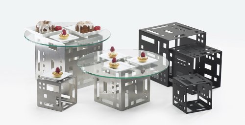 Stainless Steel 9x9x9 Squared Cube Riser - 1607-9-55 - Perfect for Kitchen Countertop, Bathroom Shelf & Office Desk Organizer (Case of 1)
