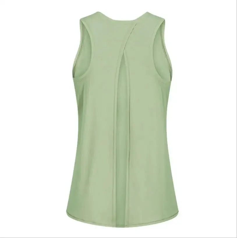 2024 Women's Sleeveless Running Vest - Breathable Summer Workout Top for Jogging, Gym, Yoga & Fitness - Lightweight Moisture-Wicking Activewear with Fashionable Back Design for Outdoor Sports & Daily Wear
