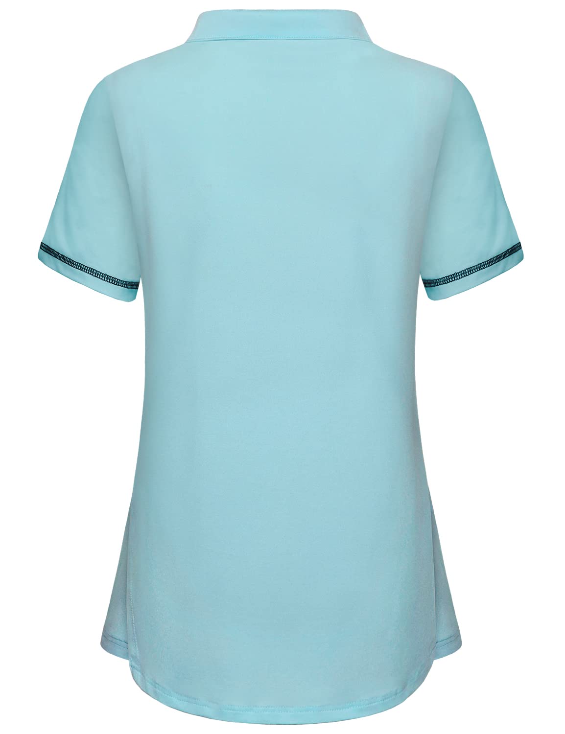Vldnery Women's Short Sleeve V-Neck Golf Shirts - Loose Fit Breathable Polo T-Shirts for Golf, Tennis, Workout & Casual Wear