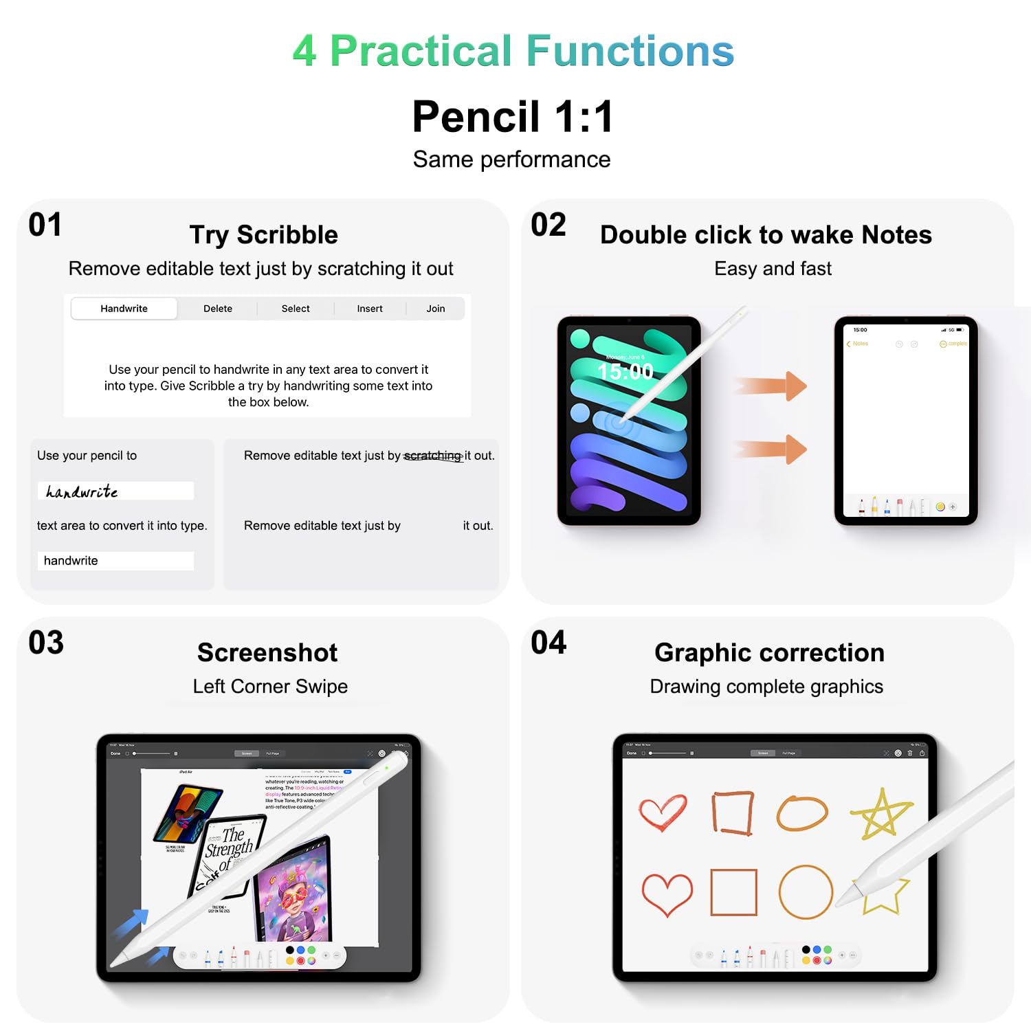 2nd Gen Wireless Charging Pencil - Apple Pencil Alternative for iPad Pro 11