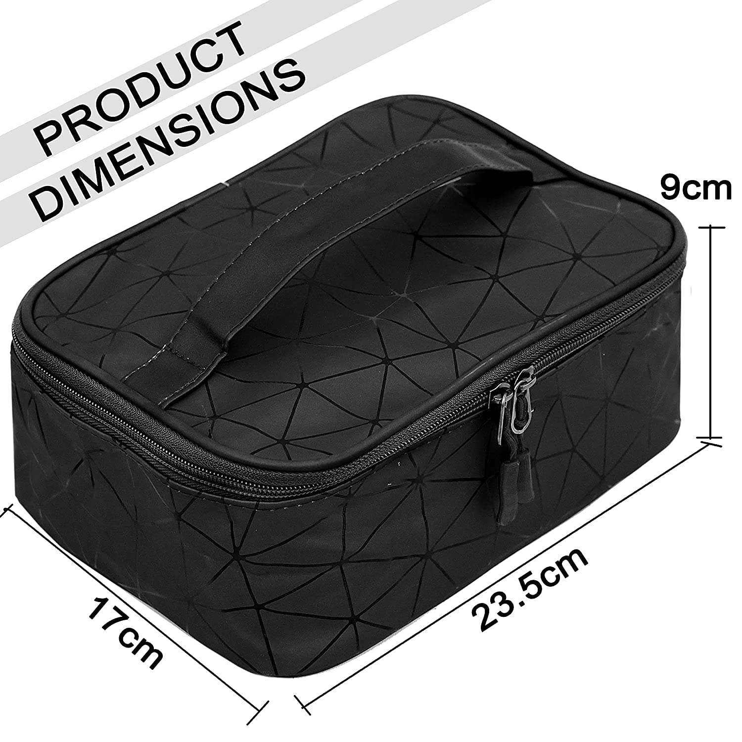Lightning Hammer Makeup Bag for Women - Waterproof Travel Cosmetic Pouch & Toiletry Organizer - Perfect for Gym, Vacation, Business Trips (Black)
