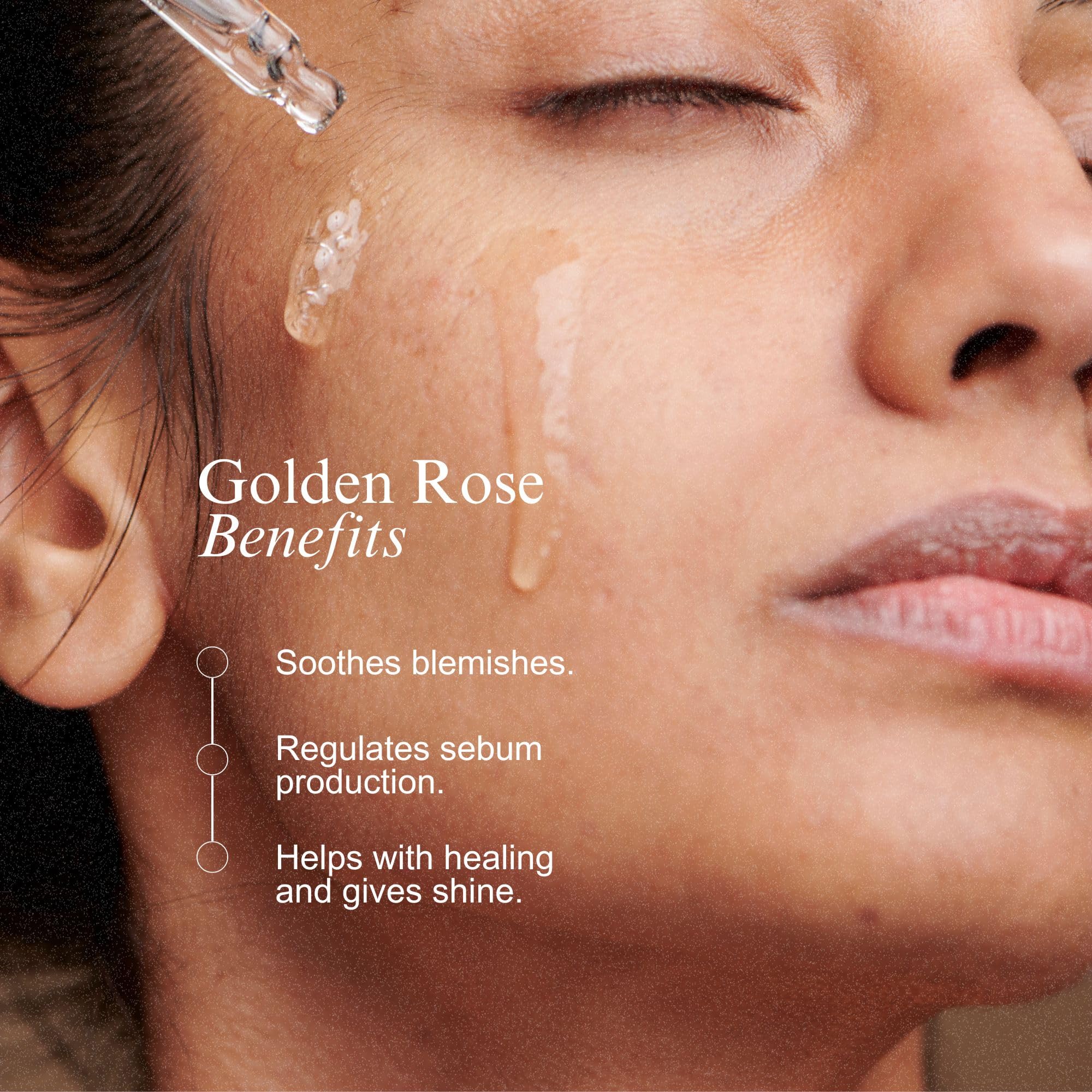 Golden ROSE Serum with CollaGEMS - Pure Rose Essential Oil Infused with Colloidal Gold, Hyaluronic Acid & Vitamin C + Collagen Balls - Anti-Aging Face Serum for Skin Firming, Brightening & Hydration | Daily Skincare Routine for Glowing Complexion