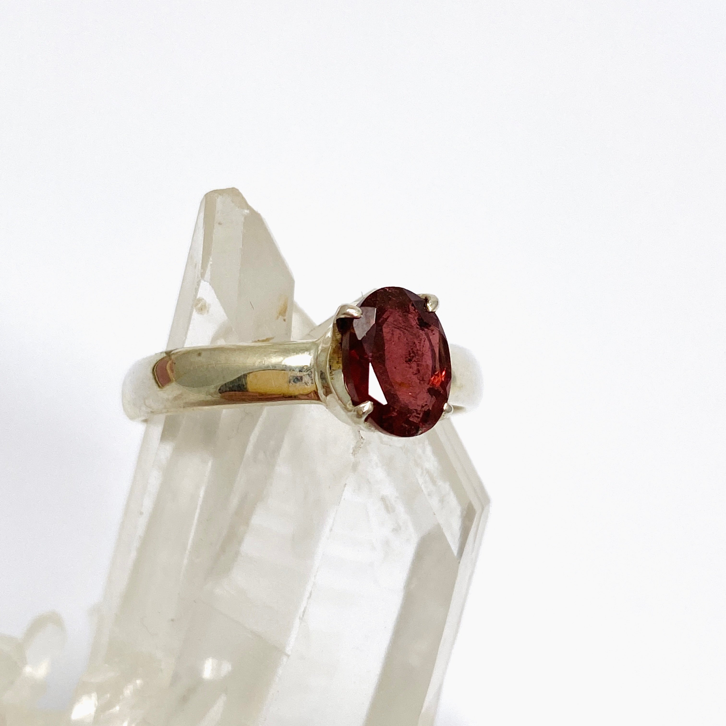 Pink Tourmaline Oval Faceted Ring Size 9.5 - Genuine Gemstone Jewelry for Women - Perfect for Weddings, Anniversaries & Special Occasions