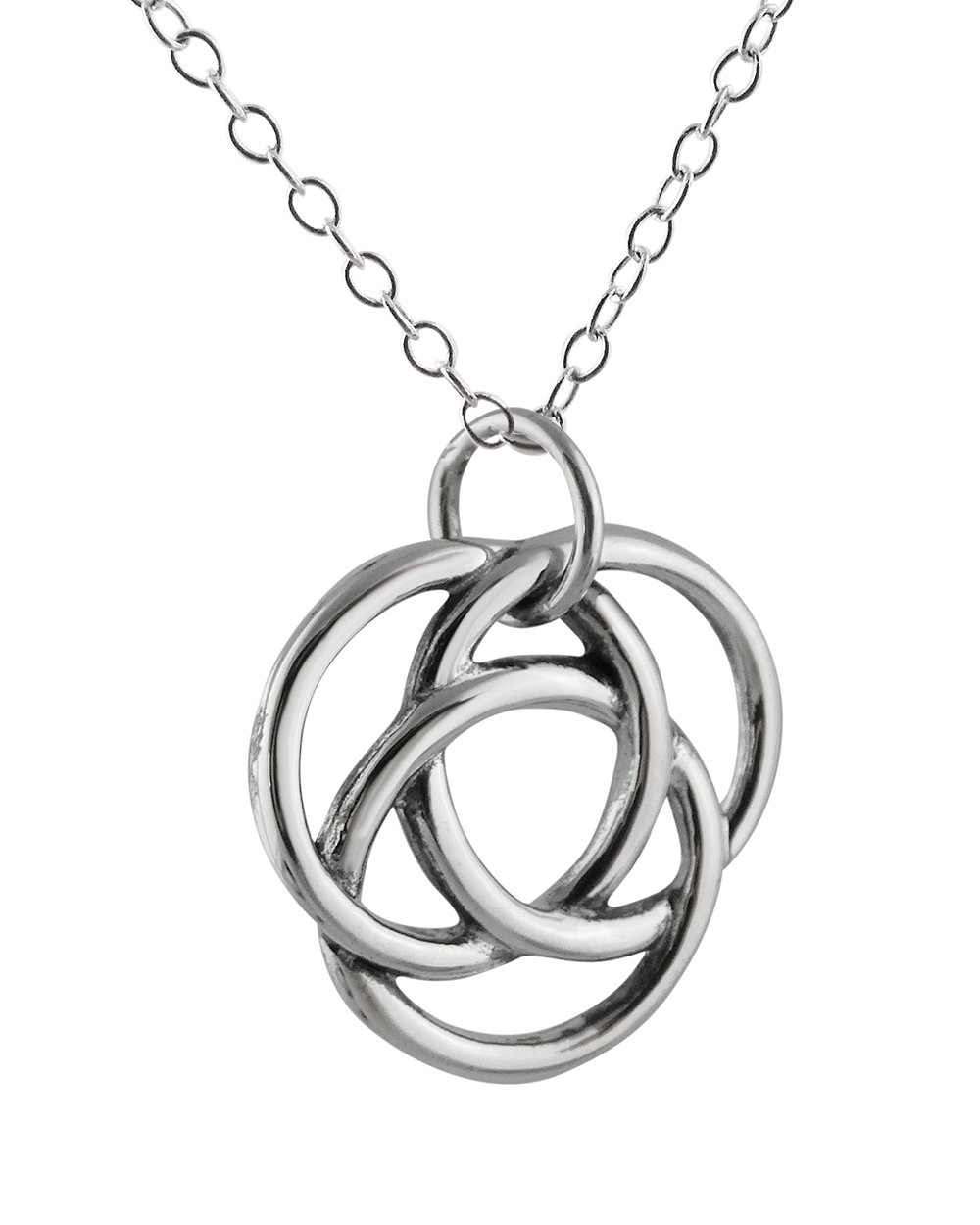 Sterling Silver Celtic Knot Necklace for Women - Elegant Irish Jewelry Gift for Her - Perfect for St. Patrick's Day, Weddings & Special Occasions