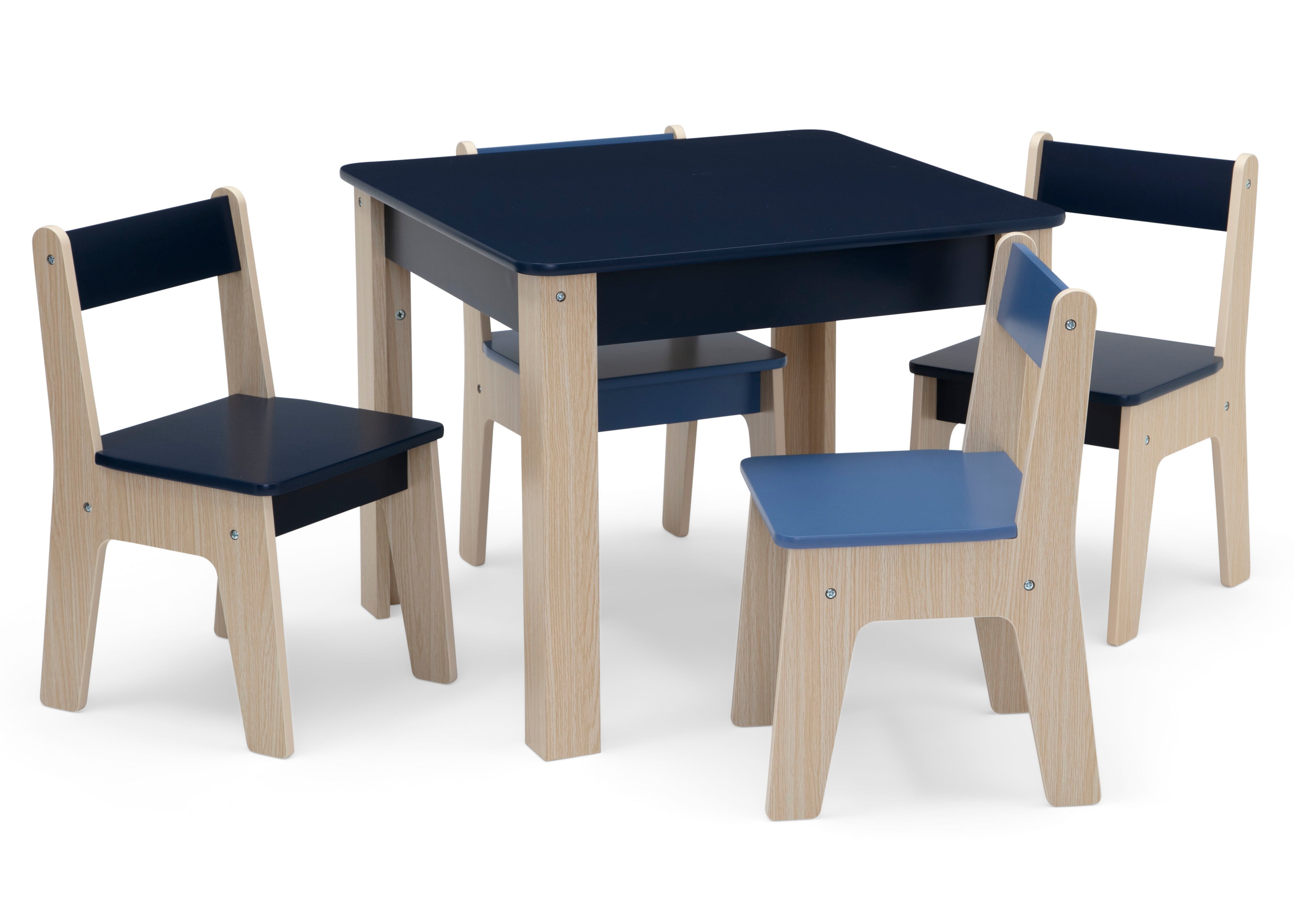 GapKids Table and 4 Chair Set - Wooden Kids Furniture for Dining, Studying & Play - Perfect for Playroom, Classroom or Children's Bedroom