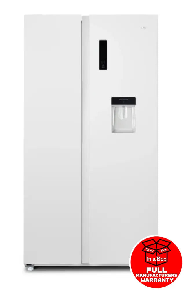 CHiQ CSS559NWD4E 559L White Side by Side Refrigerator - Energy Efficient Large Capacity Fridge for Home, Kitchen, Office & Restaurant Use