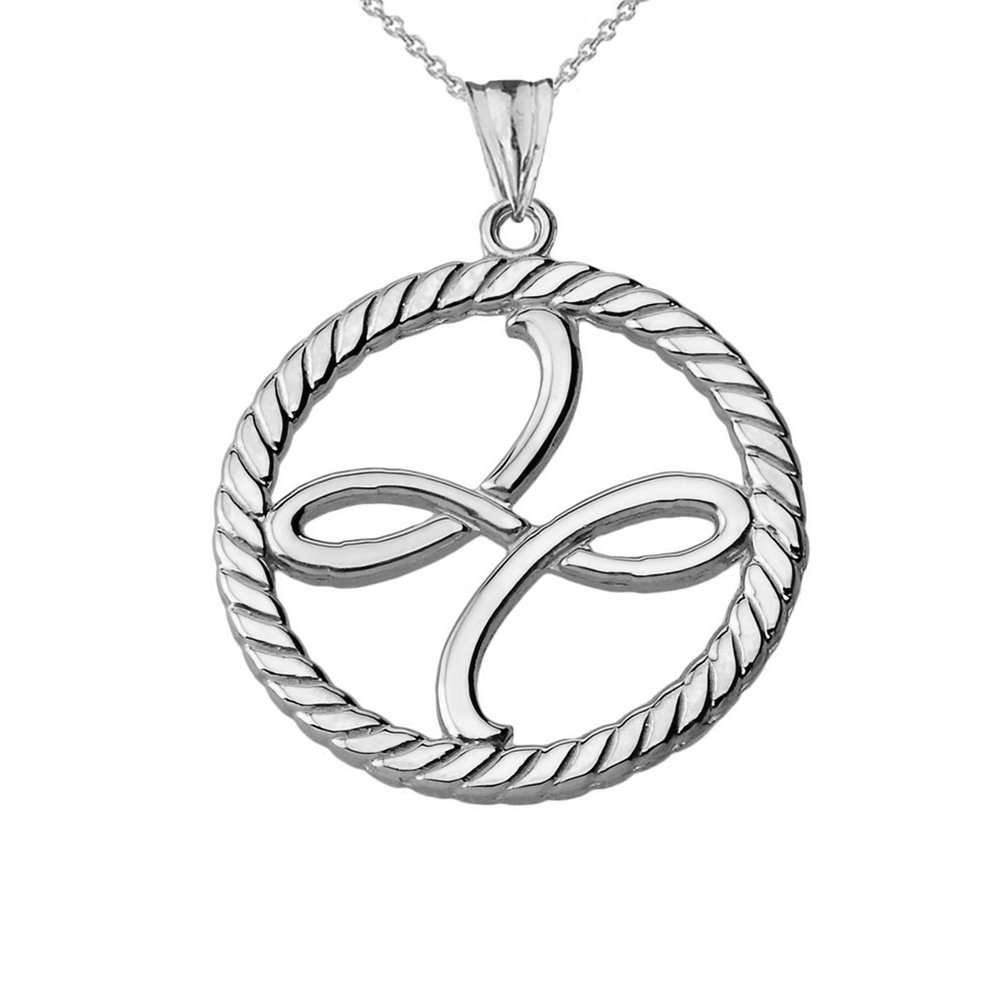 Elegant Sterling Silver Friendship Symbol Rope Charm Pendant Necklace for Women - Perfect Gift for Best Friends, Anniversaries & Special Occasions