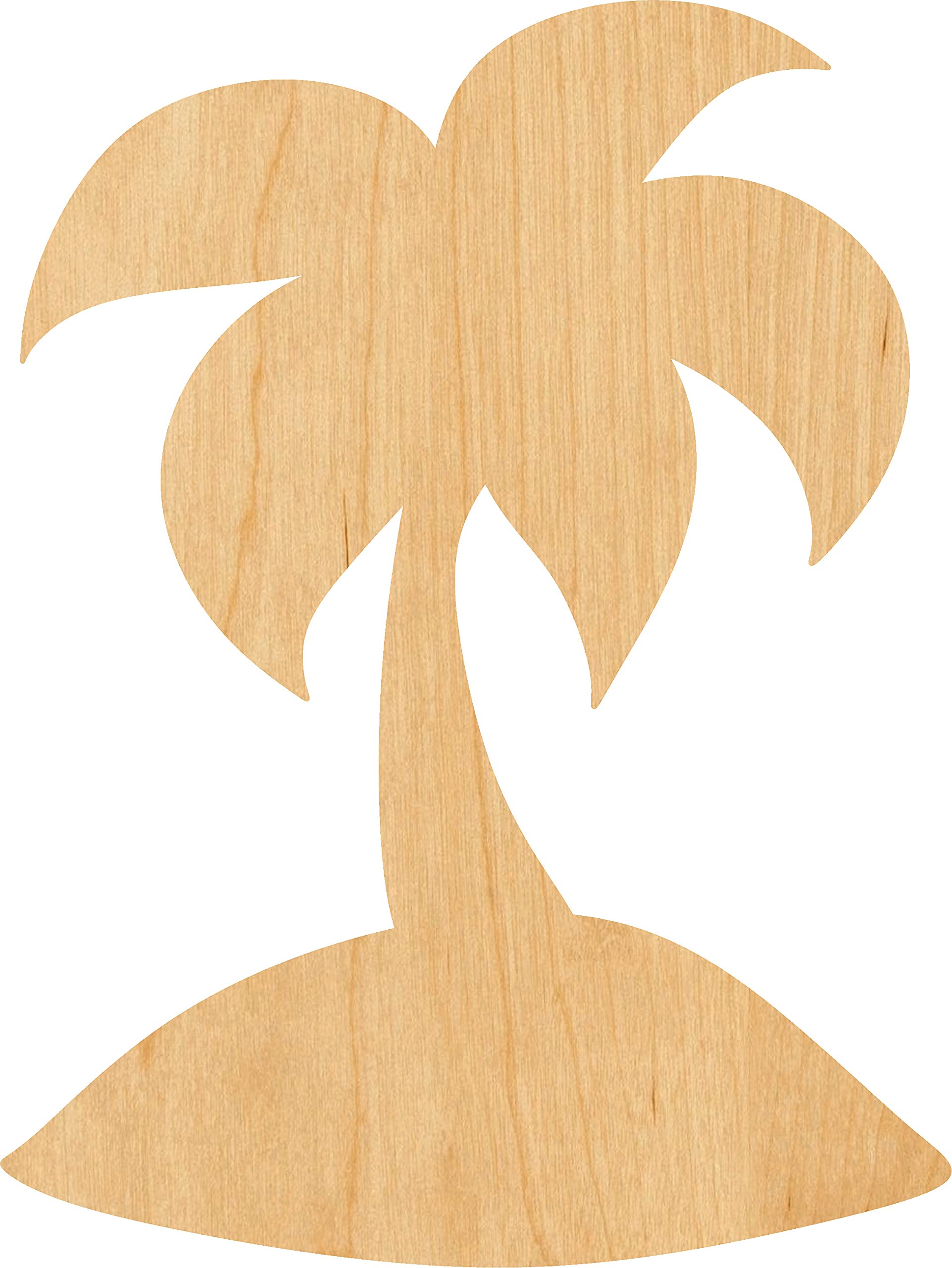 Laser Cut Wood Island Shape - 2 Inch Wooden Cutouts for DIY Crafts, Scrapbooking, Home Decor and Party Supplies - Perfect for Beach Theme Decorations, Wedding Centerpieces and Tropical Party Decor