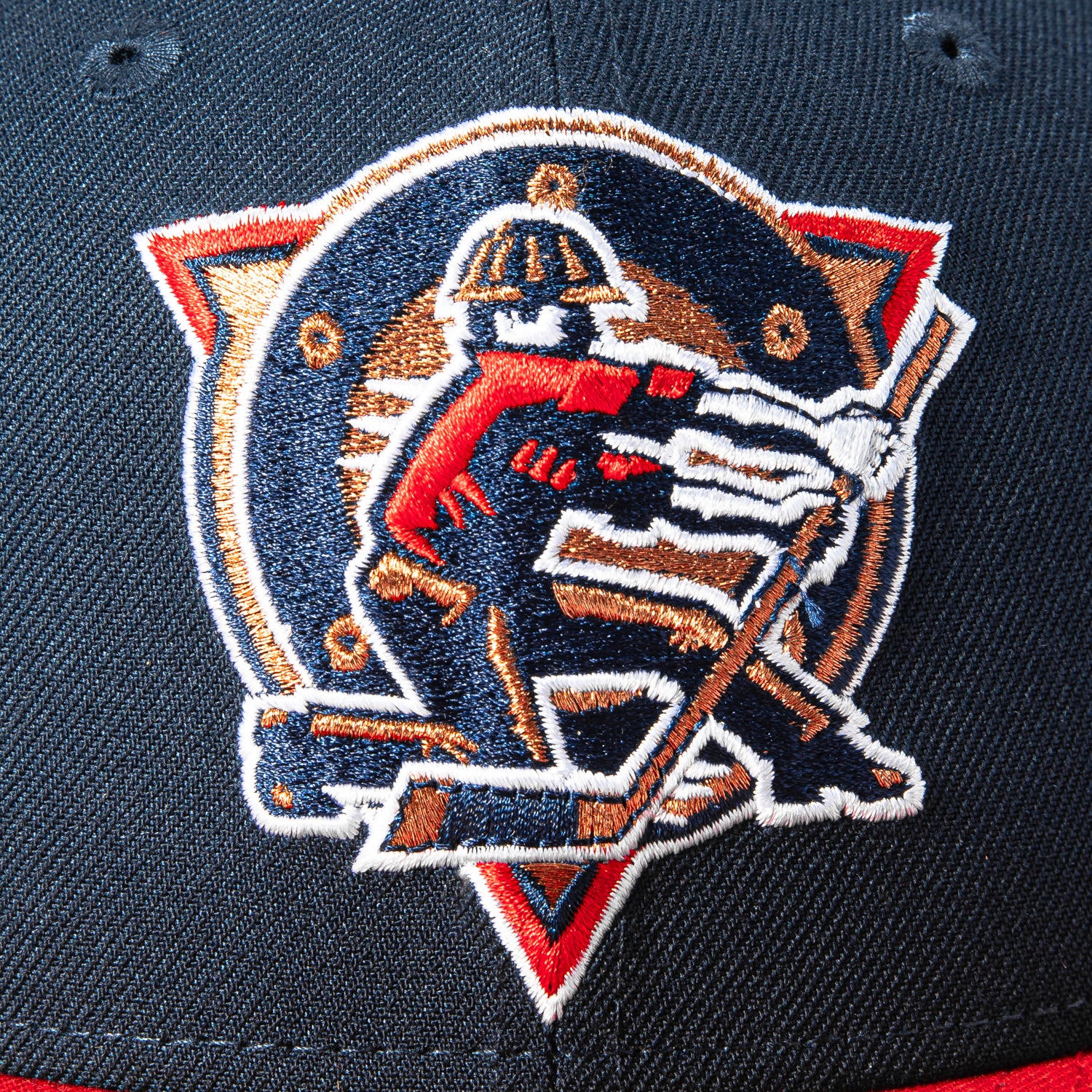 New Era 59Fifty Edmonton Oilers 1995 Alternate Snapback Hat - Navy & Red - Official NHL Licensed Baseball Cap for Men, Sports Fans & Casual Wear
