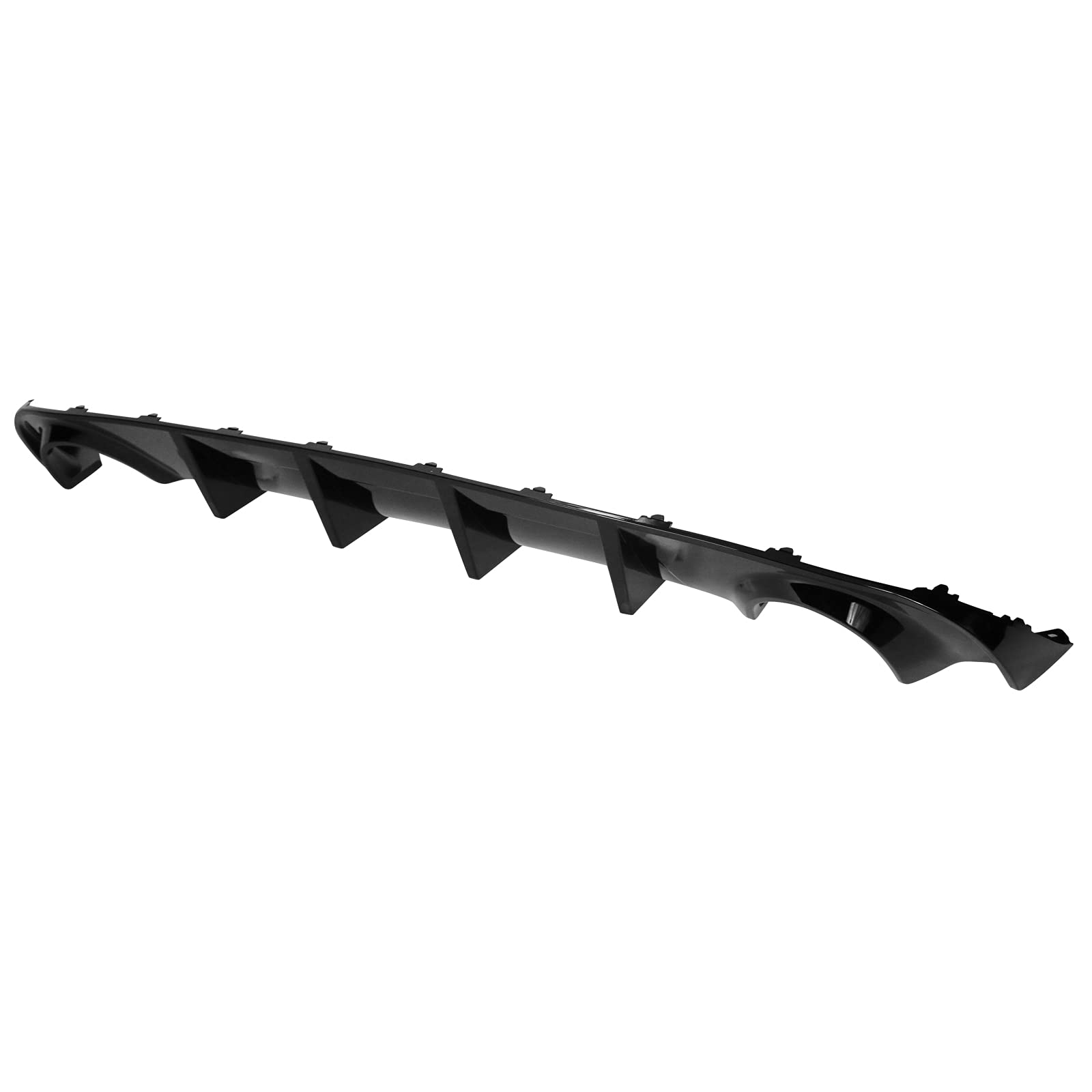 IKON MOTORSPORTS Rear Bumper Diffuser for 2015-2023 Dodge Charger Base & SXT - Gloss Black PP Lip Splitter | Enhances Aerodynamics & Sporty Look | Perfect for Car Enthusiasts & Street Racing