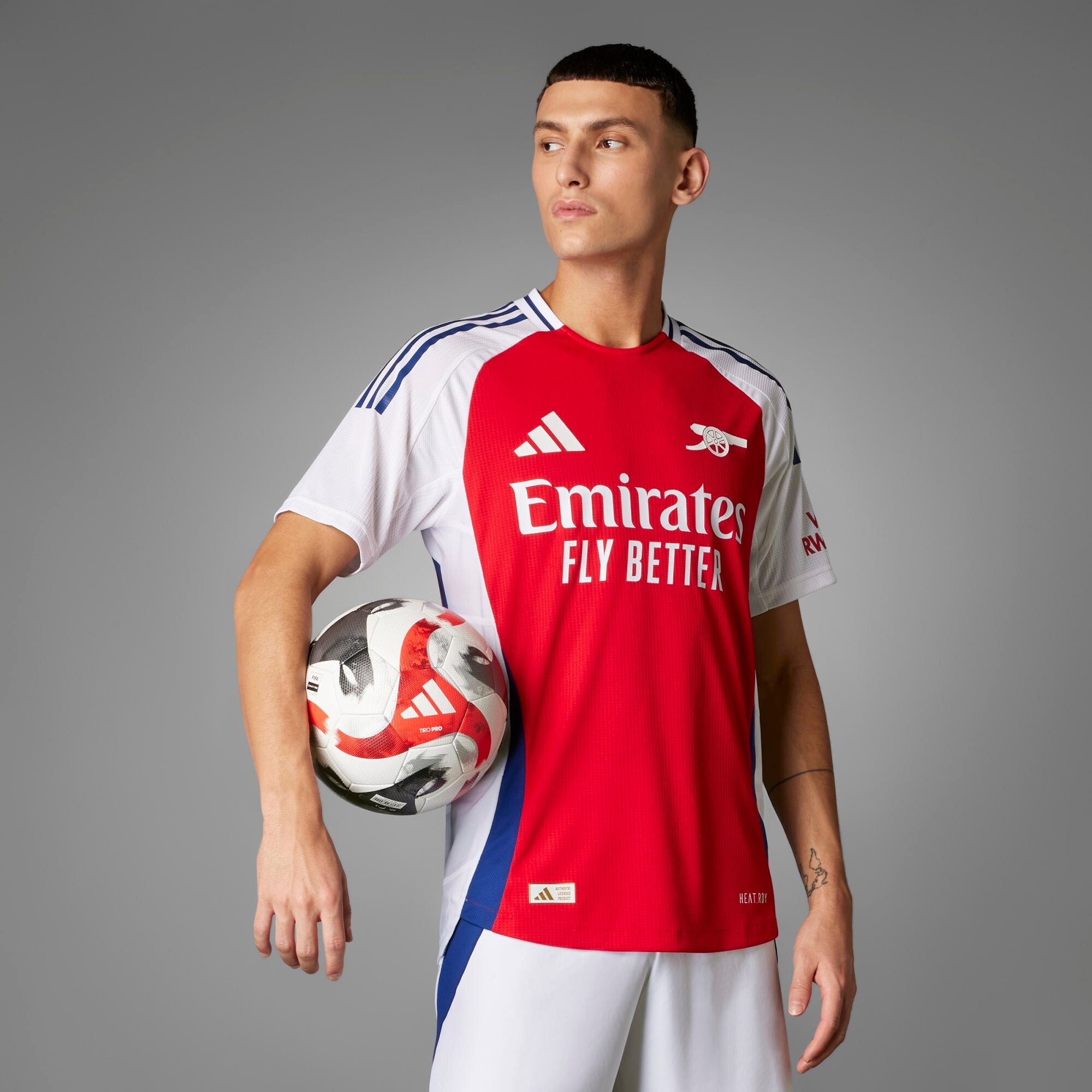 adidas Arsenal 2024/25 Match Home Jersey - Official Authentic Soccer Jersey for Men - Perfect for Football Matches, Training & Fan Support