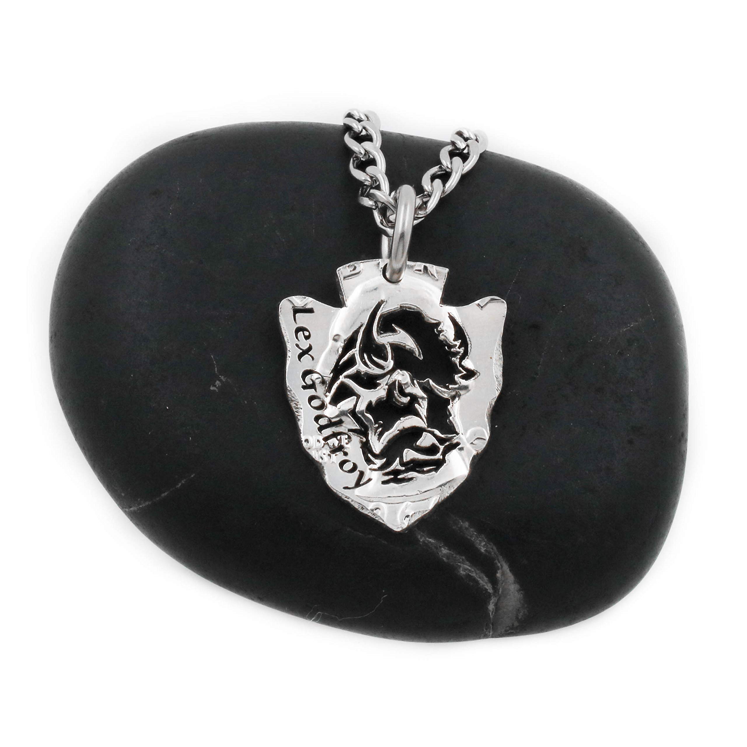 Personalized Buffalo Arrowhead Necklace - Handmade Native American Bison Jewelry with Custom Name Engraving | Wyoming Grand Tetons Inspired US Coin Pendant - Perfect for Western Fashion, Boho Outfits & Spiritual Gifts