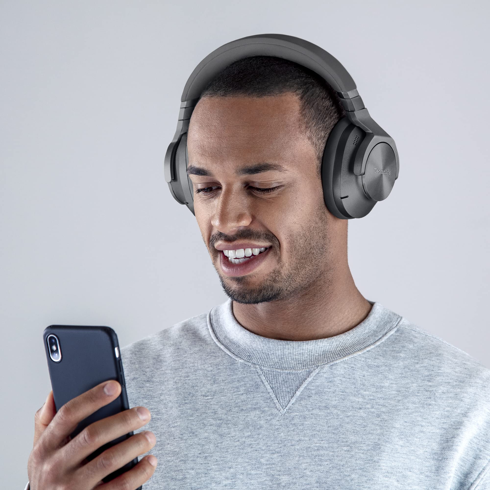 Technics EAH-A800 Premium Closed-Back Wireless Headphones with Noise Cancellation - Black | Perfect for Travel, Office & Home Listening