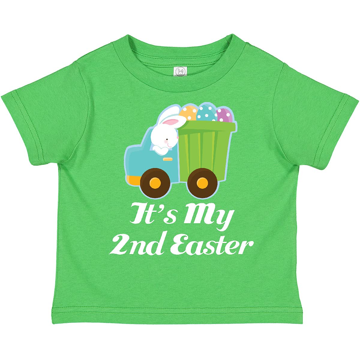 Inktastic My 2nd Easter Egg Truck Toddler T-Shirt - Cute Easter Outfit for Boys & Girls - Soft Cotton Tee for Toddler Easter Egg Hunt & Spring Celebrations