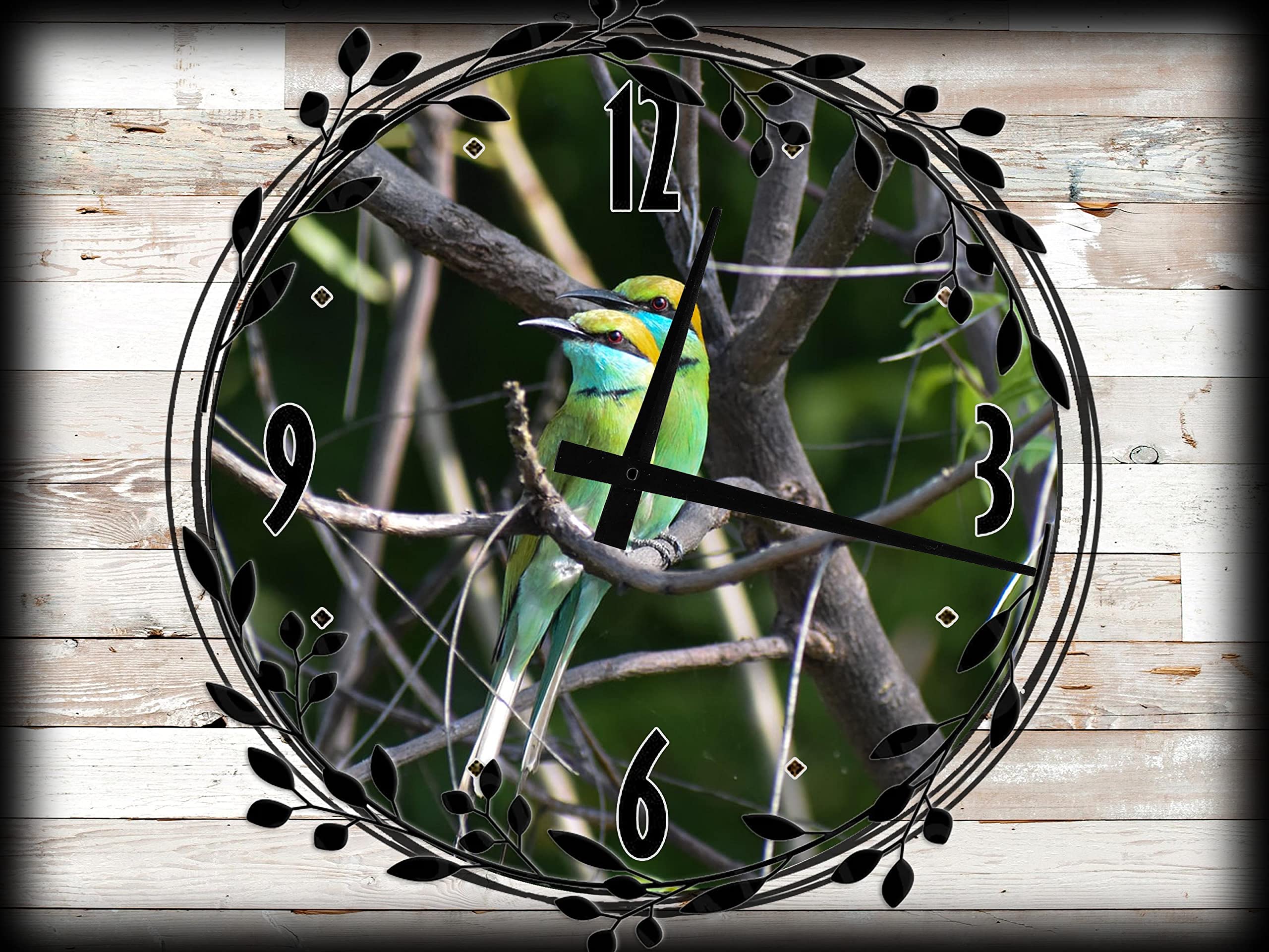 Pretty Green Birds Canvas Wall Art - 12x16 Inch Spring Home Decor, Nature Inspired Wall Hanging for Living Room, Bedroom & Office