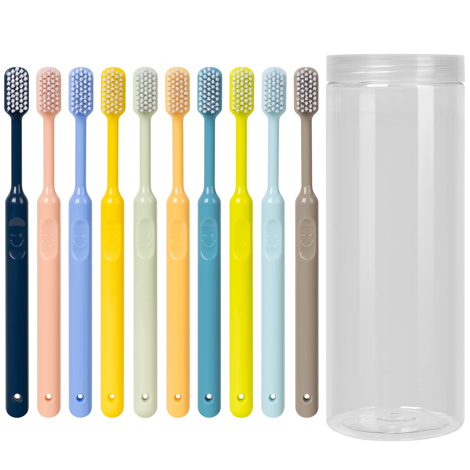 10 Pack Soft Bristle Toothbrushes for Adults - Travel & Bulk Oral Care - Perfect for Home, Office, Gym & Travel Essentials