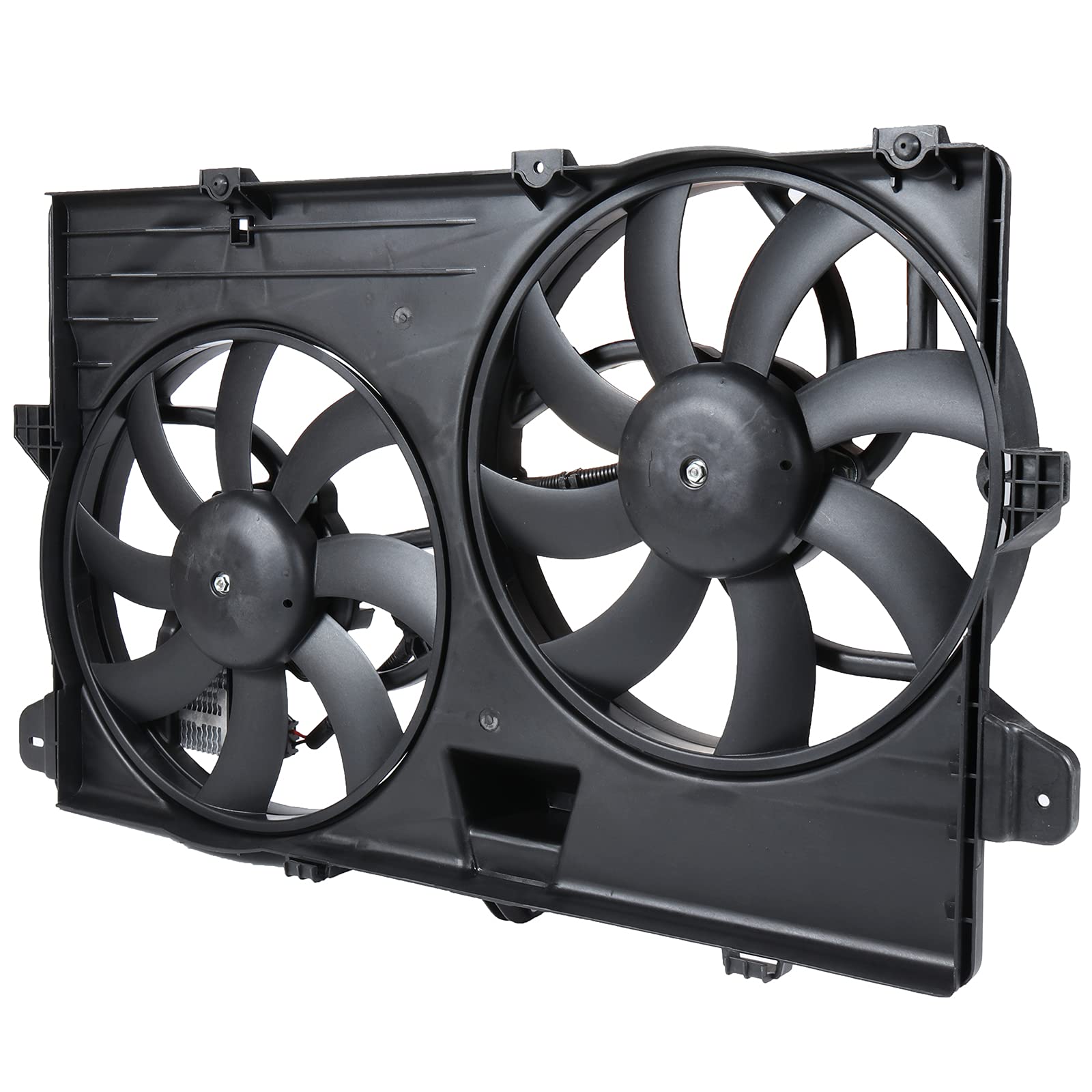 OCPTY Replacement Dual Cooling Fan Assembly Compatible with 2007-2015 Ford Edge & Lincoln MKX - High Performance Radiator Cooling System for Hot Weather & Heavy-Duty Driving