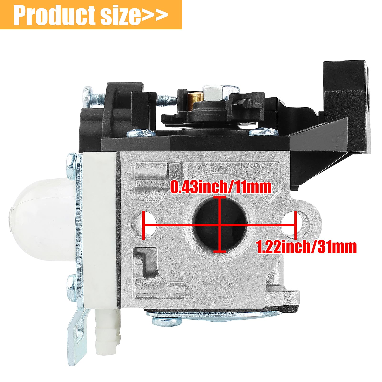 Zama RB-K92 RB-K92A Carburetor with Gasket & Primer Bulb - Compatible with Echo, Shindaiwa HCR-161ES, HRC-171ES, HC152, DH232, DH235, HT232 Hedge Trimmers - Replacement Part A021001671, A021001672, A021001673 - Perfect for Lawn Maintenance & Landscaping Tools