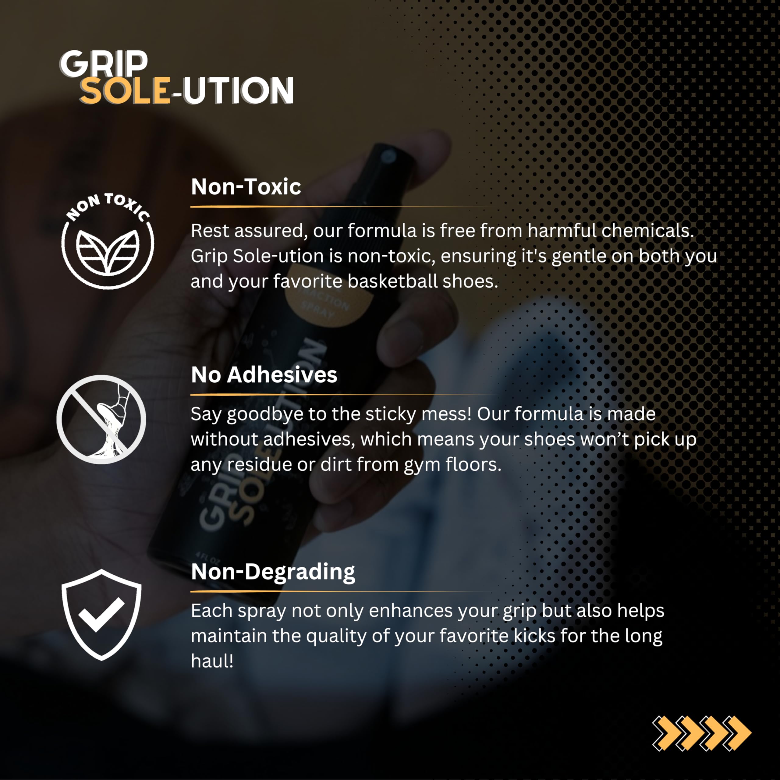Basketball Shoe Sole Grip Spray 4 oz - Enhance Traction, Protect & Clean Rubber, Boost Performance, Black - Ideal for Indoor & Outdoor Courts