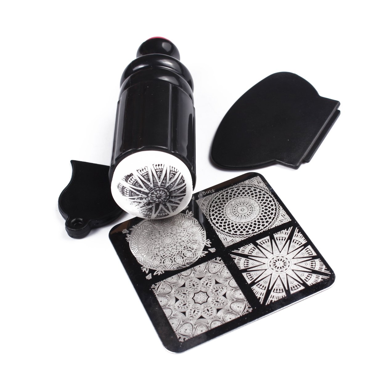 15 Pcs Nail Stamping Plates Kit with Stamper - Professional DIY Nail Art Design Tools for Salon & Home Manicure (A021-035) - Perfect for Parties, Weddings & Special Occasions