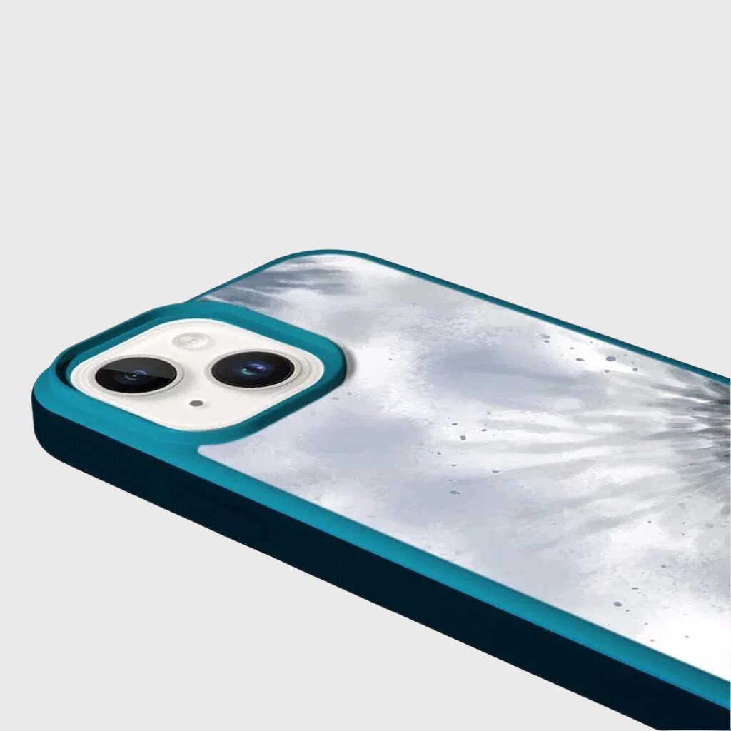 MagSafe iPhone 14 Case - Blue Tie Dye Design | Shockproof & Magnetic Protection | Perfect for Work, Travel & Everyday Use