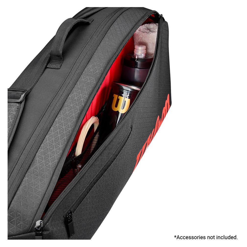 Clash V3 3-Pack Tennis Racquet Bag - Black & Infrared | Premium Tennis Gear for Men & Women | Perfect for Court, Travel & Tournament Use