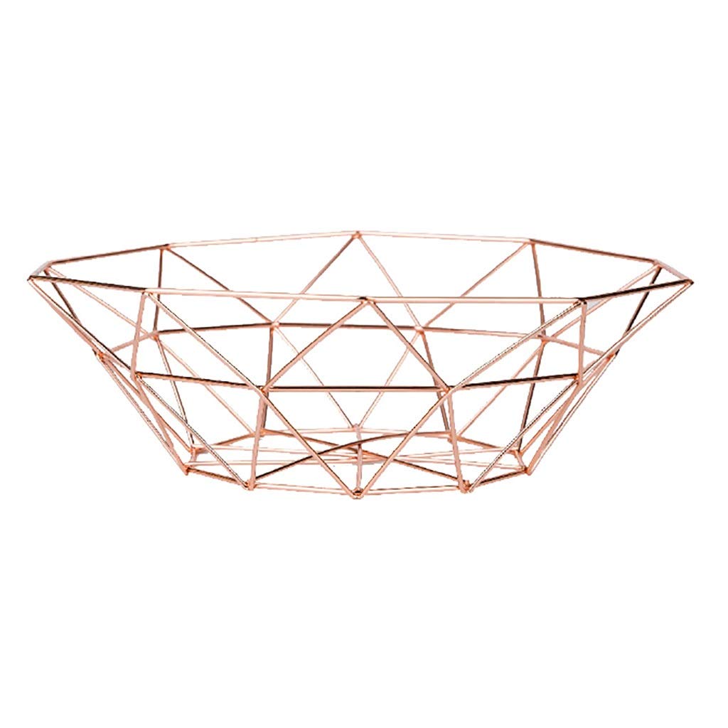 Stainless Steel Wire Fruit Bowl Basket - 2 Sizes (27cm x 8cm & 14cm) for Kitchen Storage, Vegetables, Bread, Snacks - Rustproof Metal Basket for Countertop, Pantry, Dining Table - 5 Color Options (Silver)