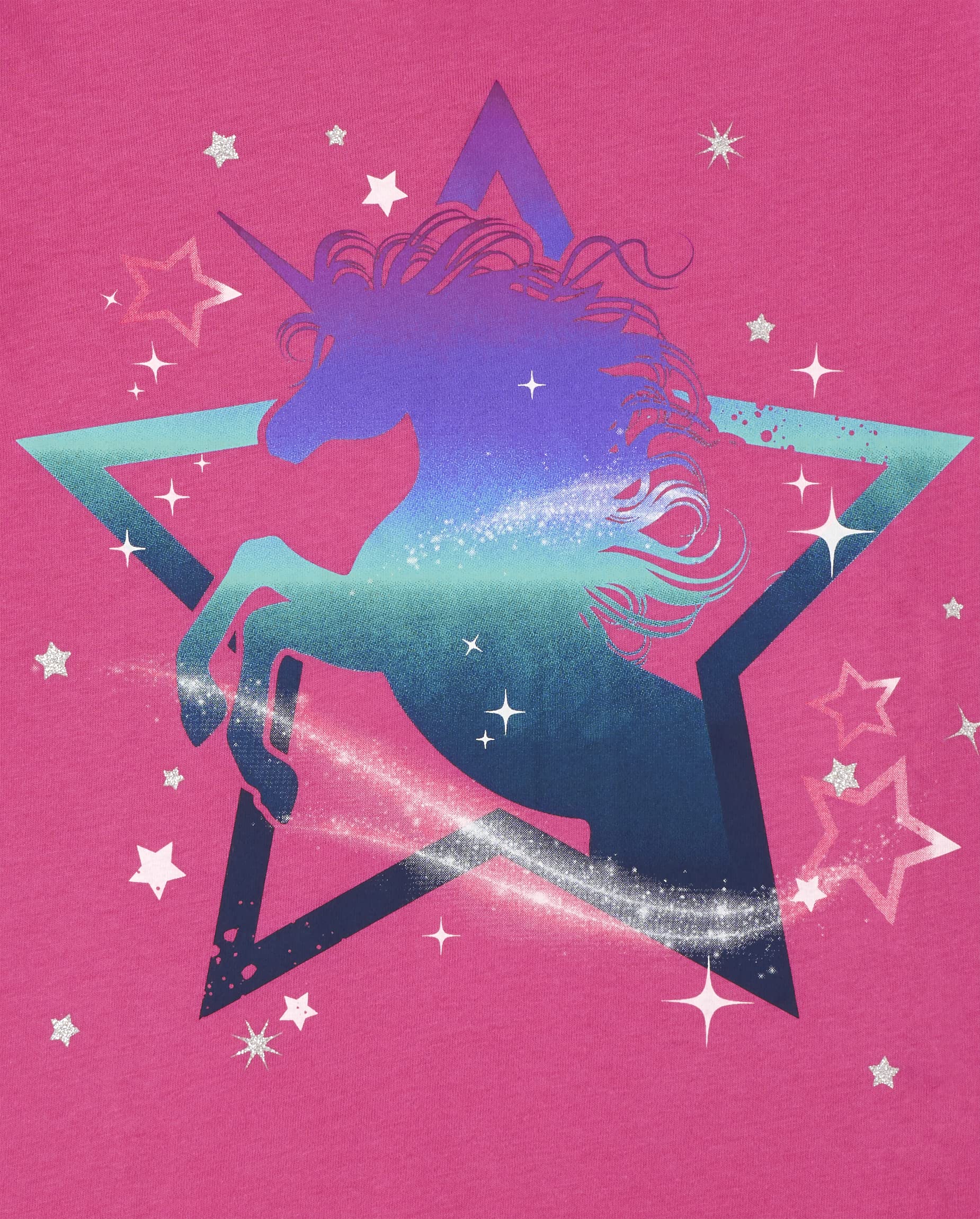 The Children's Place Girls' Unicorn Short Sleeve Graphic T-Shirts - 3 Pack Cute Unicorn Printed Cotton Tees for Toddler & Kids - Perfect for School, Playdates & Birthday Parties