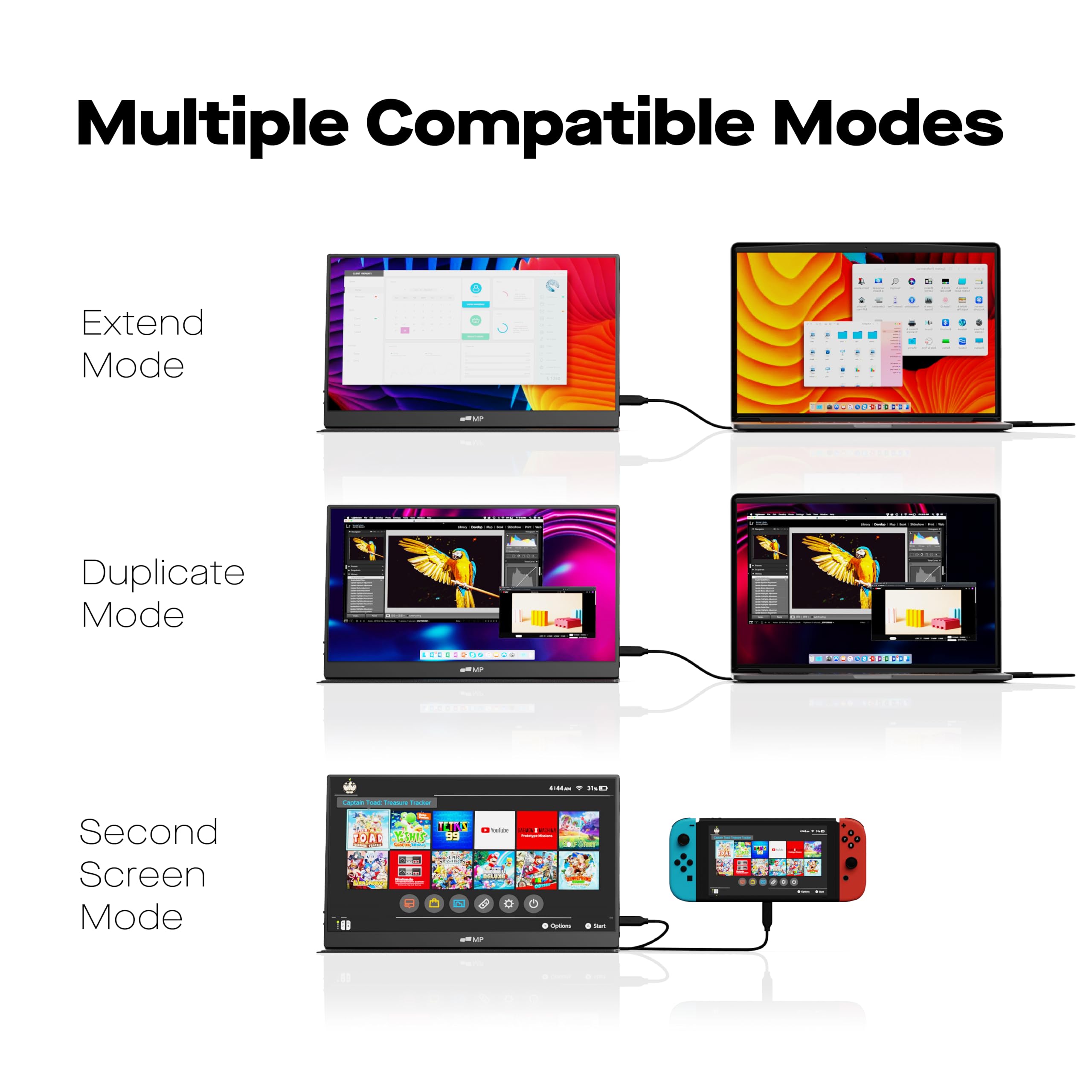 MP Mobile Pixels Fold Portable Monitor - 15.6