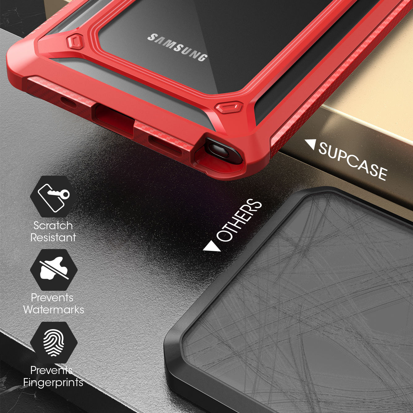 Samsung Galaxy Note 20 Unicorn Beetle EXO Clear Protective Case (Red) - Slim Shockproof Cover for Everyday Use & Outdoor Activities