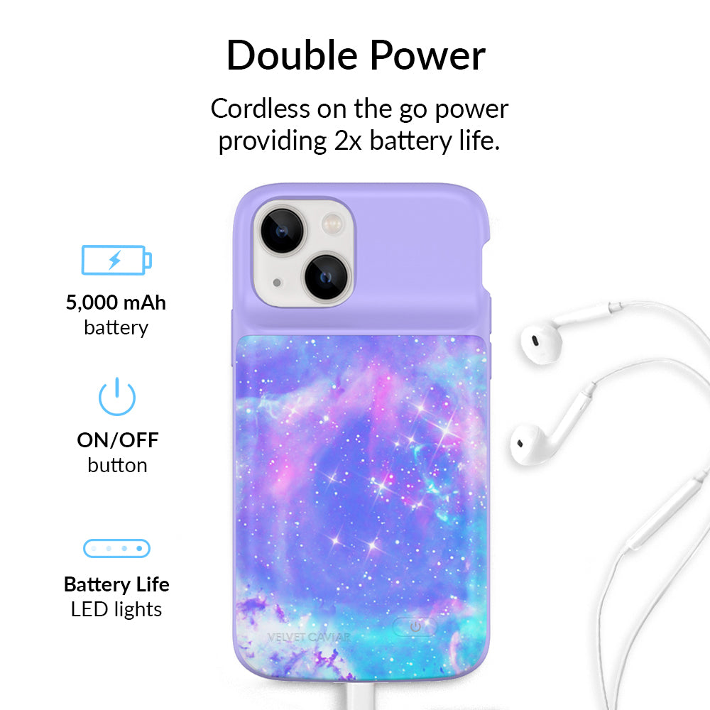 Samsung Galaxy & iPhone Charging Case - Portable Power Bank with Fast Charging for On-the-Go Use at Work, Travel, or Outdoor Adventures