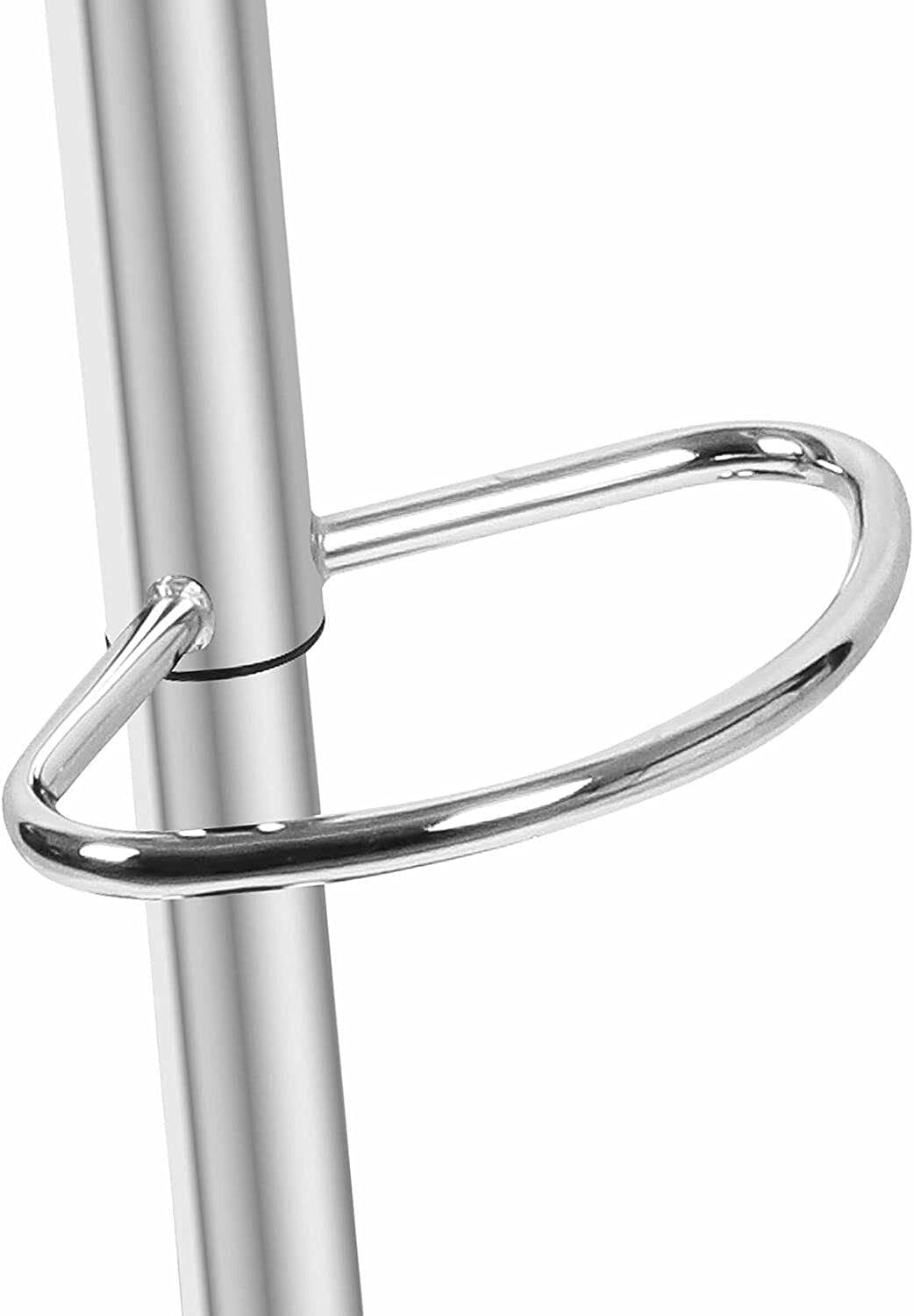 2-Pack White Swivel Plastic Bar Stools with Cushioned Seats - Counter Height Kitchen Island Stools for Dining, Breakfast Nook & Home Bar Use