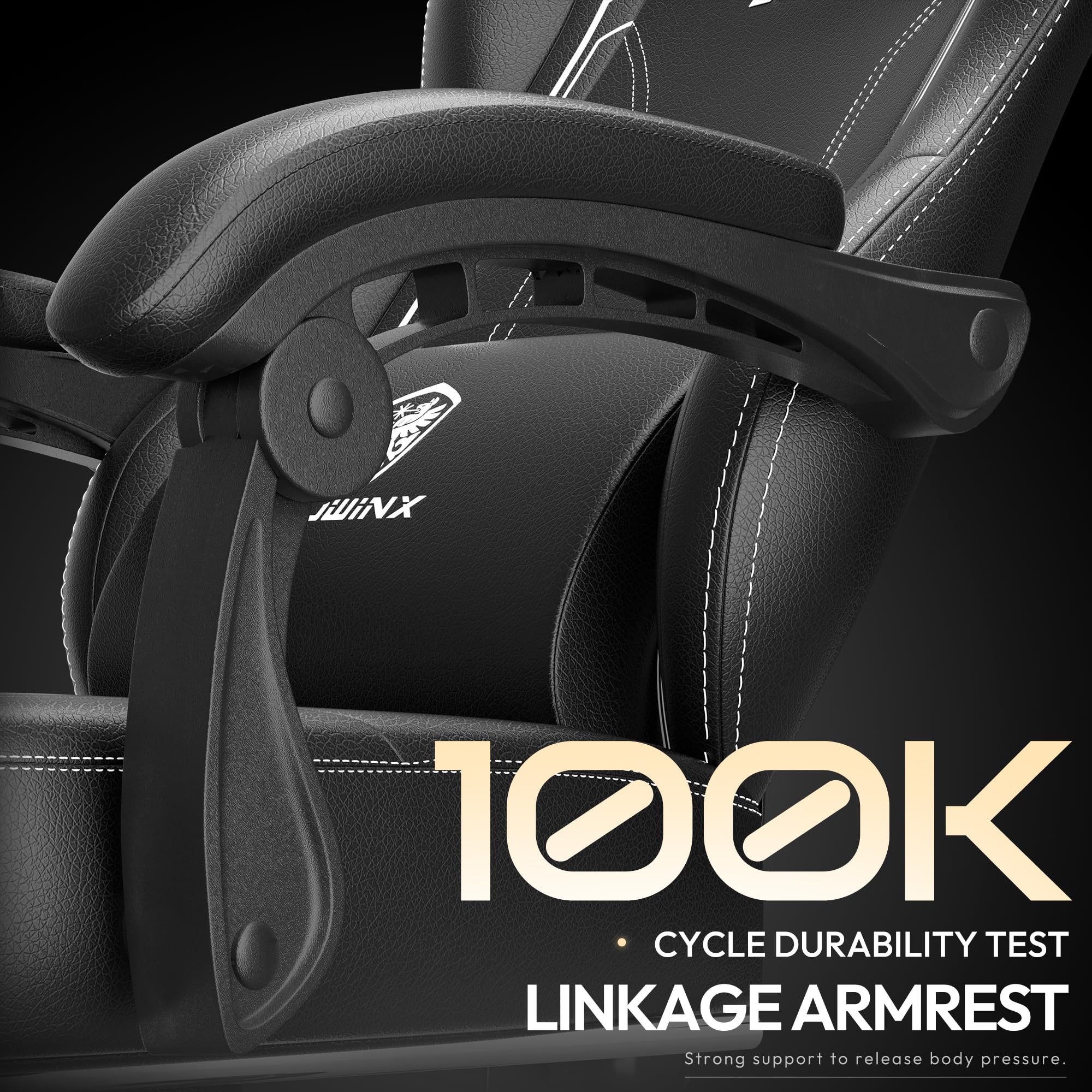 Dowinx Ergonomic Gaming Chair with Pocket Spring Cushion & Massage Lumbar Support - High Back Office Computer Chair with Footrest for Adults, 300LBS Weight Capacity (Black) - Perfect for Long Gaming Sessions, Work from Home & Esports