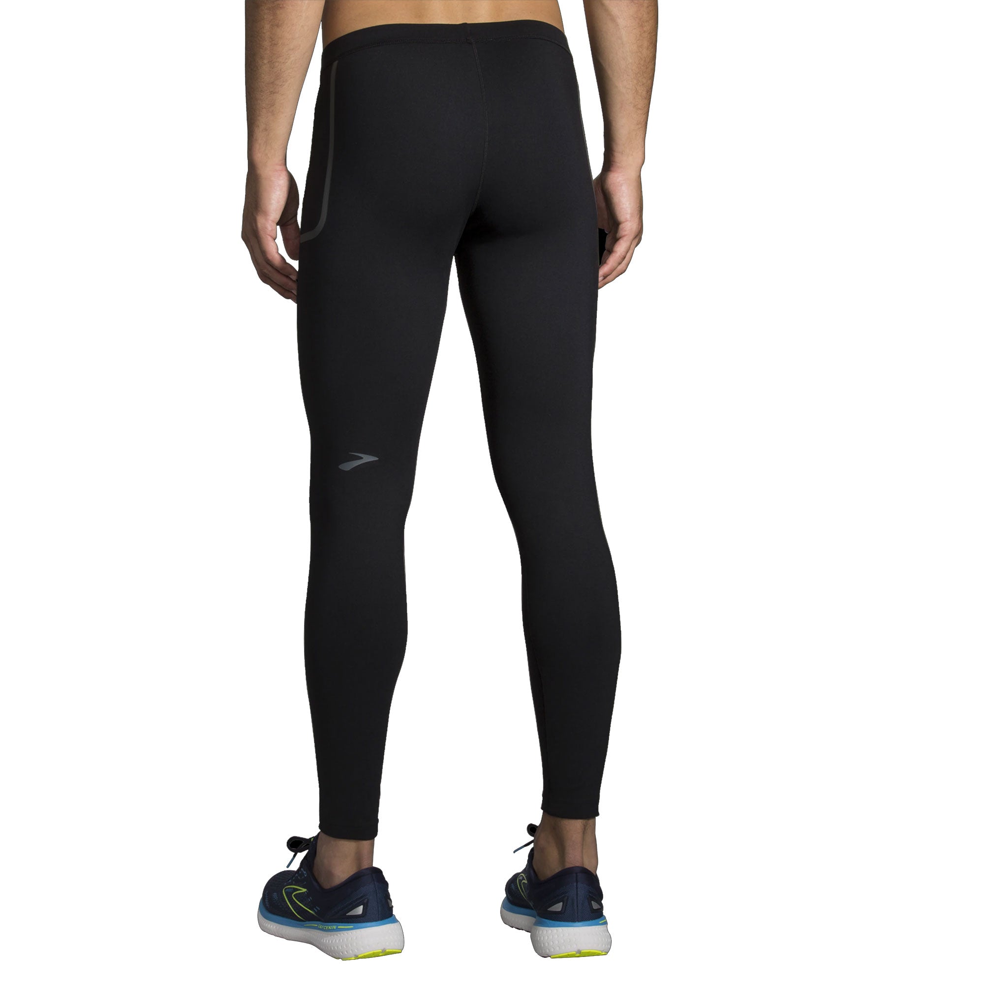 Brooks Momentum Thermal Black Men's Running Tights - Winter Workout Pants for Cold Weather Training & Gym Sessions