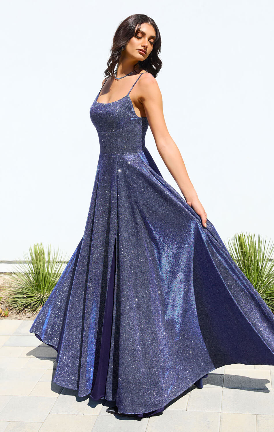 Eileen Gown - Sparkling A-Line Long Evening Dress for Women | Elegant Prom, Wedding, Party & Formal Occasions