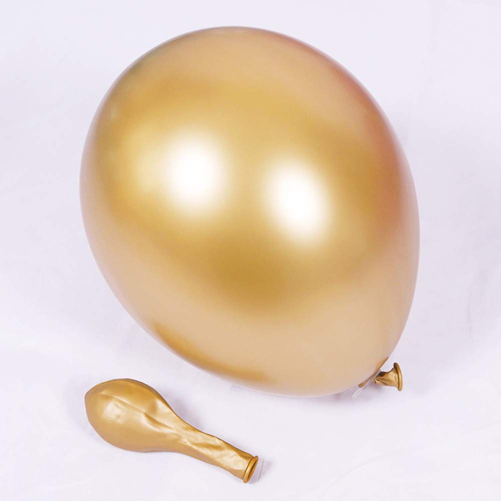 50 Pack 12 Inch Gold Chrome Metallic Latex Balloons for Birthday, Wedding, Engagement, Anniversary, Christmas & Party Decorations - Perfect for Indoor & Outdoor Celebrations, Photo Backdrops & Festive Events
