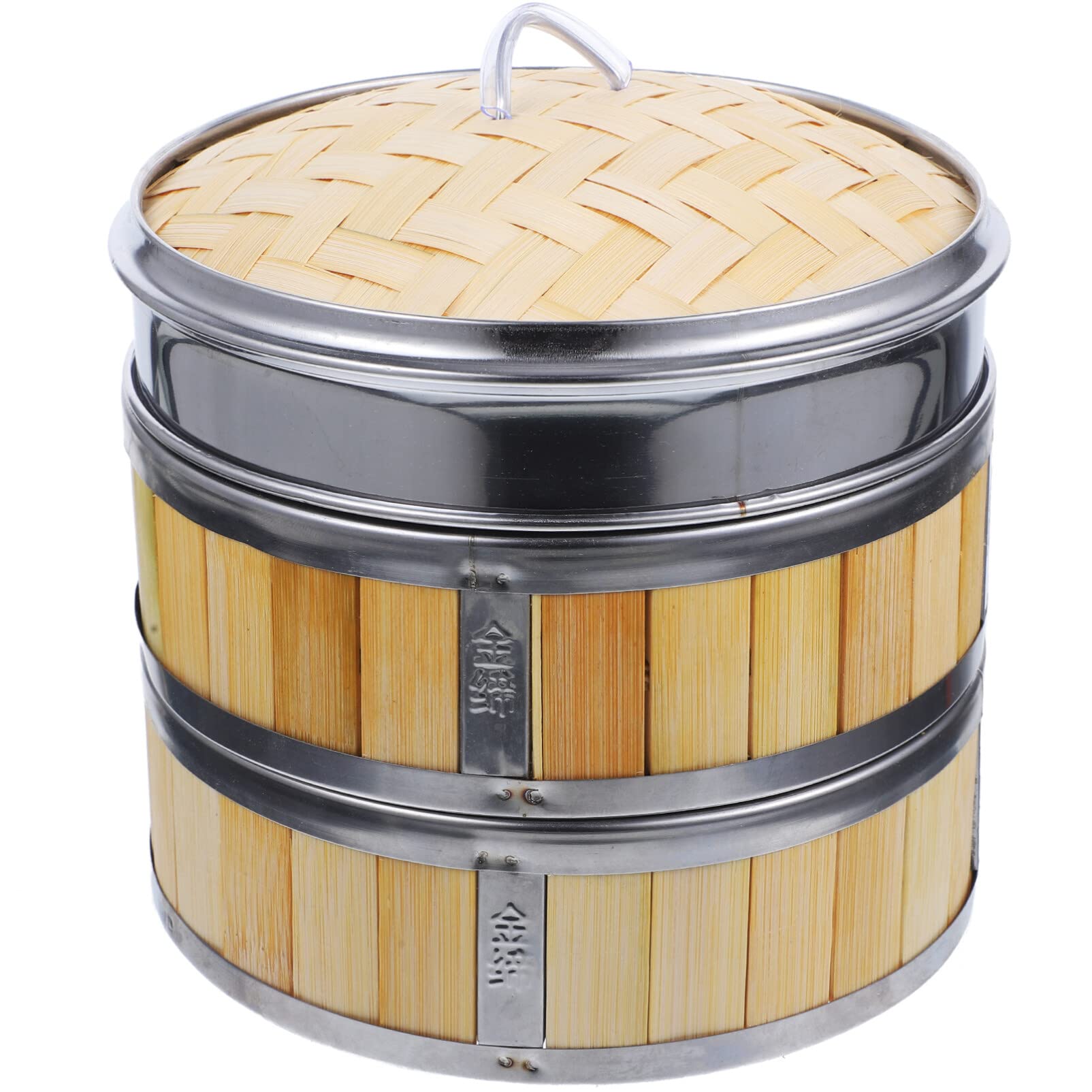 UPKOCH 3-Tier Bamboo Steamer Basket with Lid - Traditional Chinese Dim Sum & Dumpling Cookware - Perfect for Steaming Vegetables, Buns & Asian Cuisine at Home