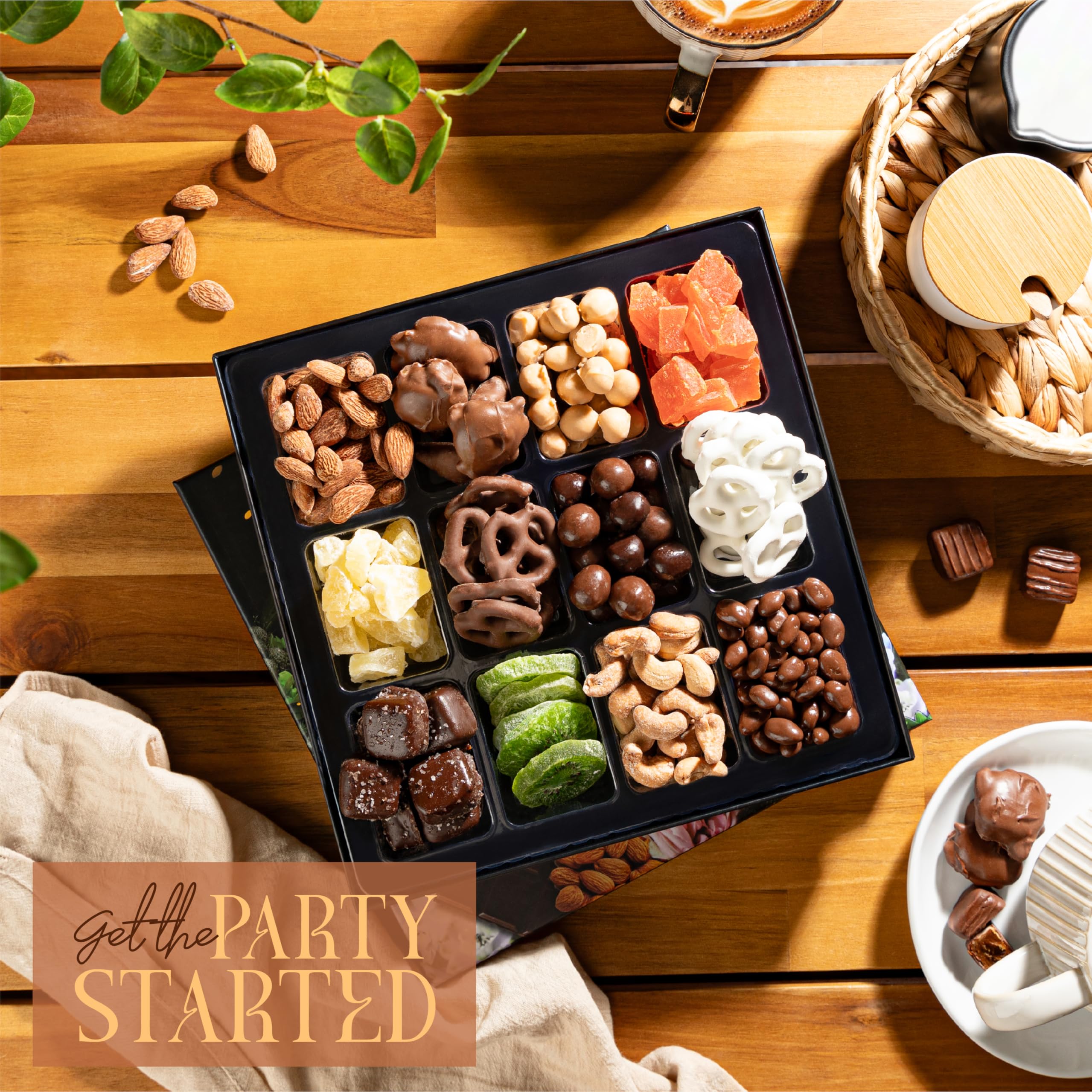 Luxury Chocolate & Dried Fruit Gift Box - Gourmet Chocolate Covered Treats with Premium Dried Fruits - Perfect for Holidays, Birthdays, Corporate Gifts & Special Occasions - Elegant Gift for Valentine's Day, Christmas & Anniversary Celebrations