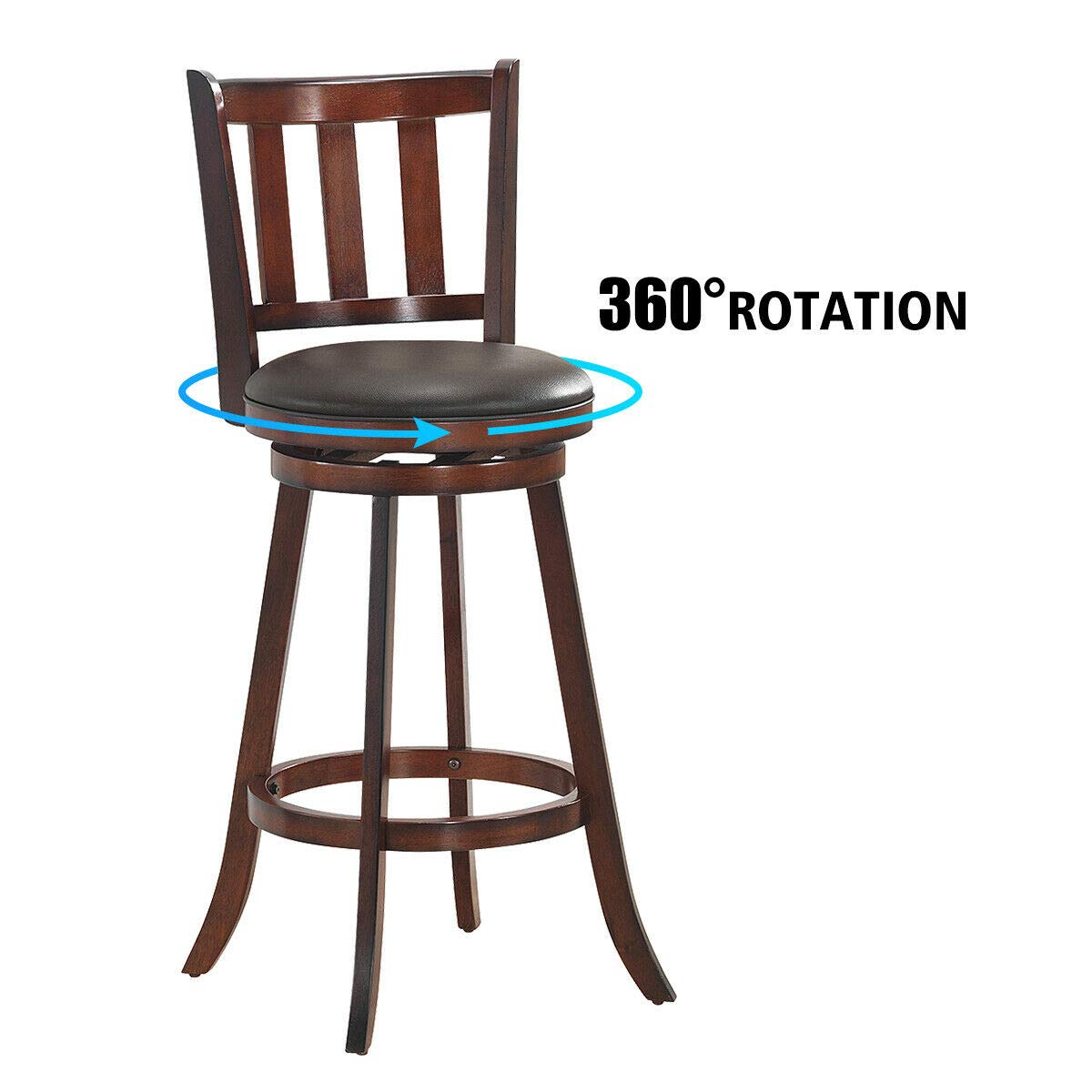 COSTWAY 4-Piece Bar Stool Set - 29.5