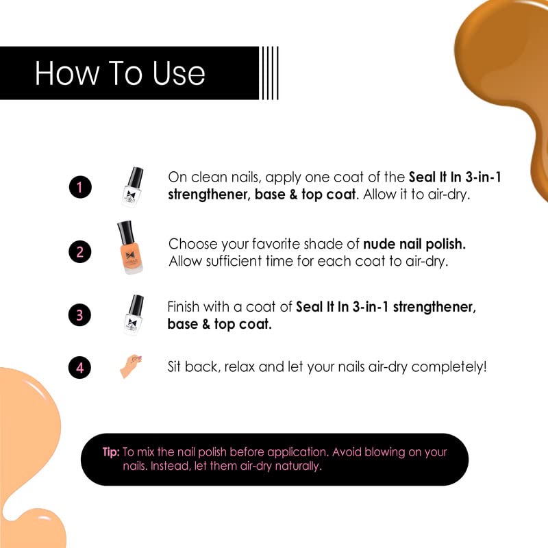 Moraze Gloss Touch Nail Polish - Quick Dry High Pigment Gel Finish, Long Lasting Non-Chip Nail Enamel (8ml) - Vegan & Non-Toxic for Salon Quality Manicures at Home, Parties & Special Occasions