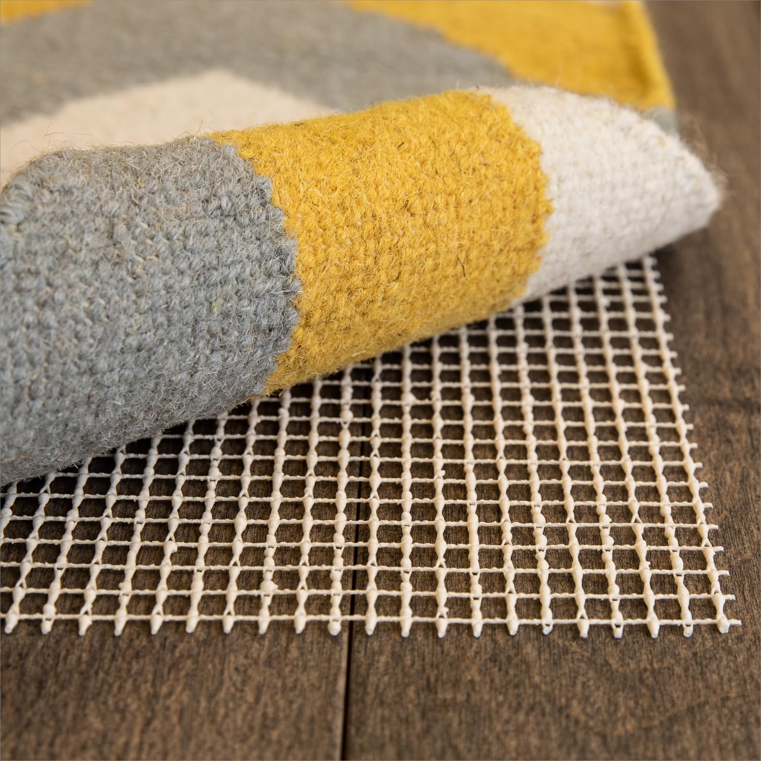 Grip-It Ultra Stop Natural Low-Profile Non-Slip Rug Pad for Area Rugs & Runner Rugs - 12' x 18' Rug Gripper for Hardwood Floors - Perfect for Living Room, Bedroom & High Traffic Areas