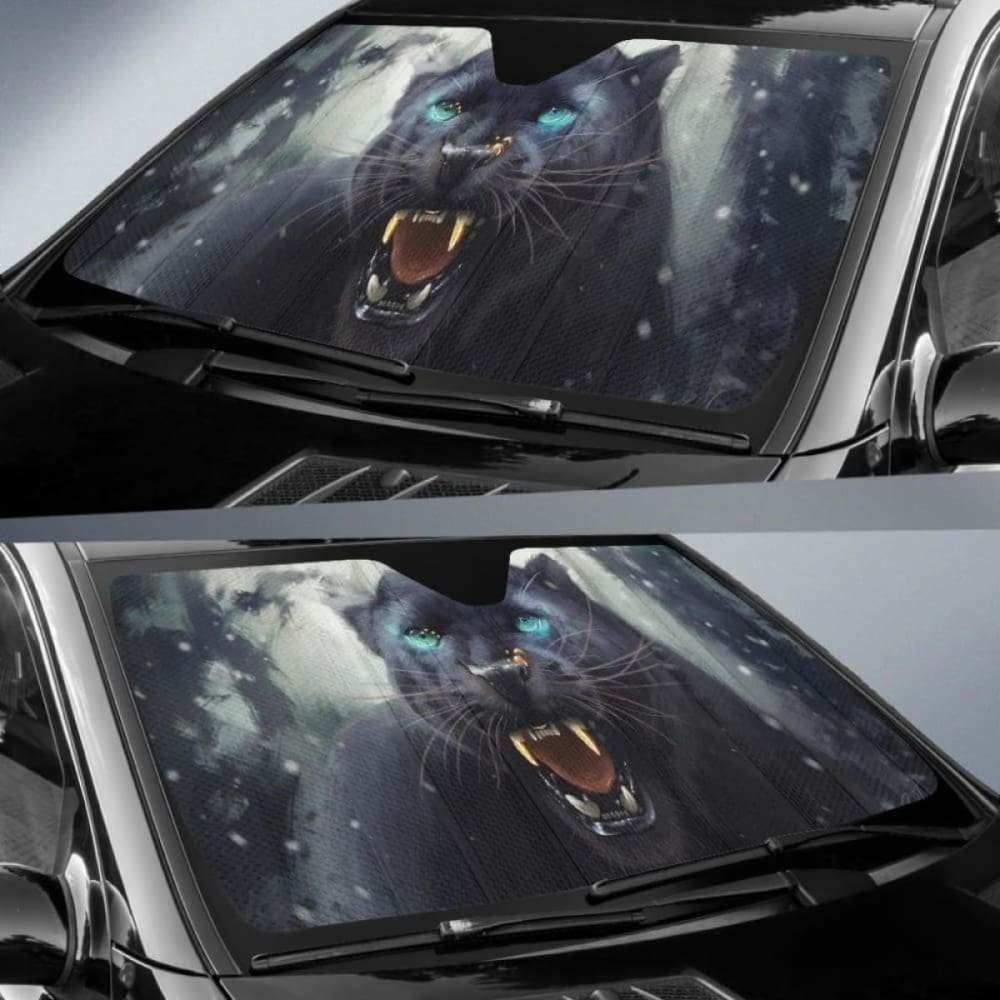 Black Panther Car Sun Shades for Windshield - UV Protection & Heat Blocking - Universal Fit for Most Vehicles - Perfect for Summer & Road Trips