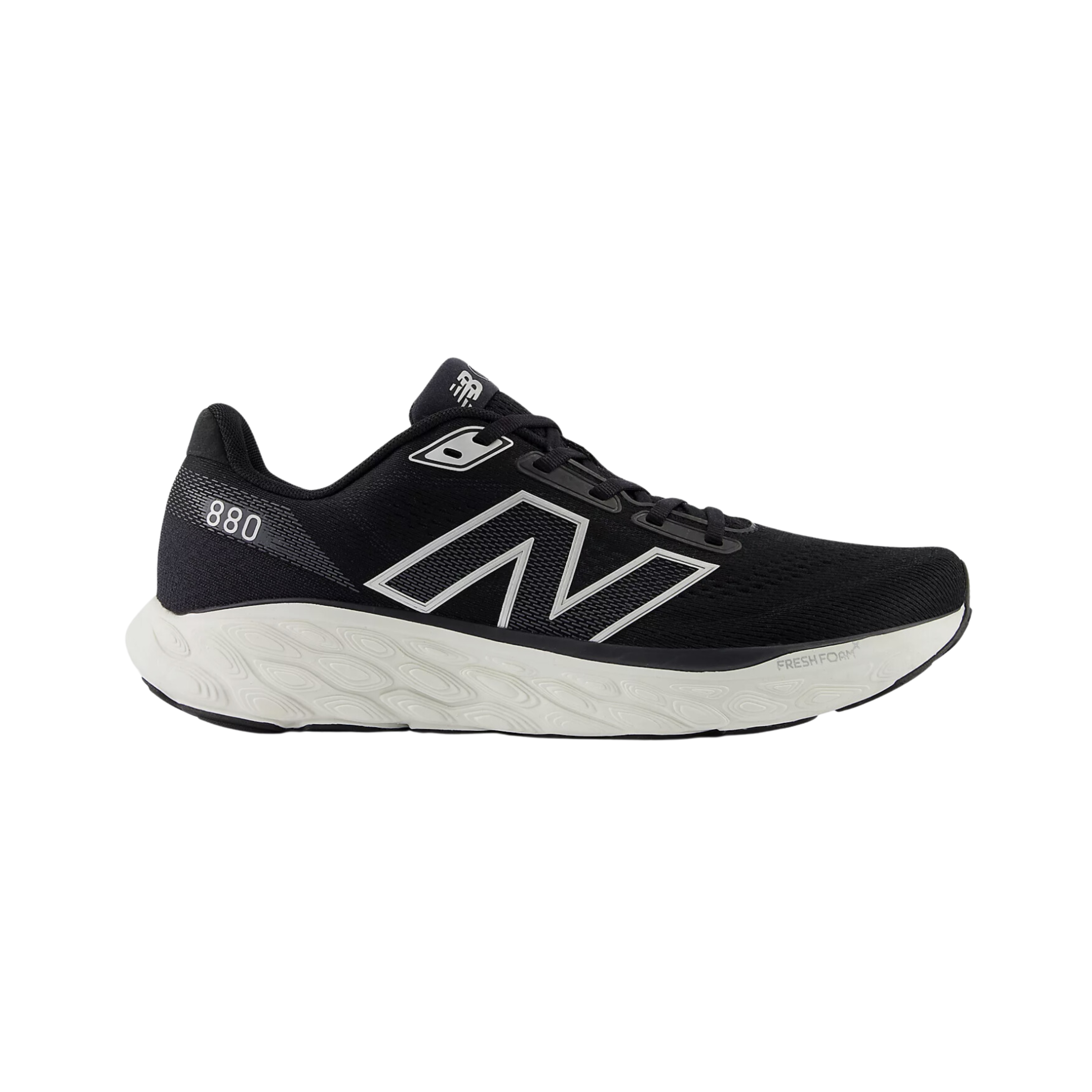 New Balance Men's Fresh Foam x 880v14 Running Shoes - Black/Sea Salt/Silver Metallic (D Width) | Lightweight Cushioned Sneakers for Jogging, Gym & Everyday Wear