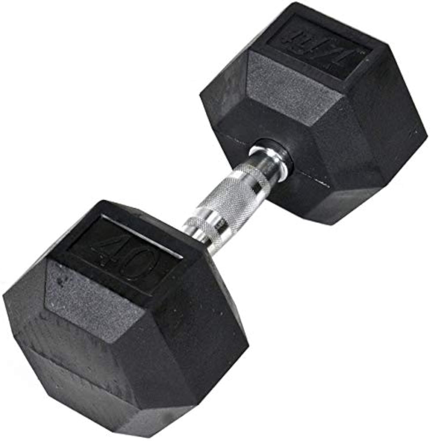 JFIT Rubber Hex Dumbbell Set - 15 Sizes (4-50lbs) with Single/Pair Options - Non-Rolling Hexagonal Design for Safe Strength Training - Perfect for Home Gym, CrossFit, Physical Therapy & Muscle Building