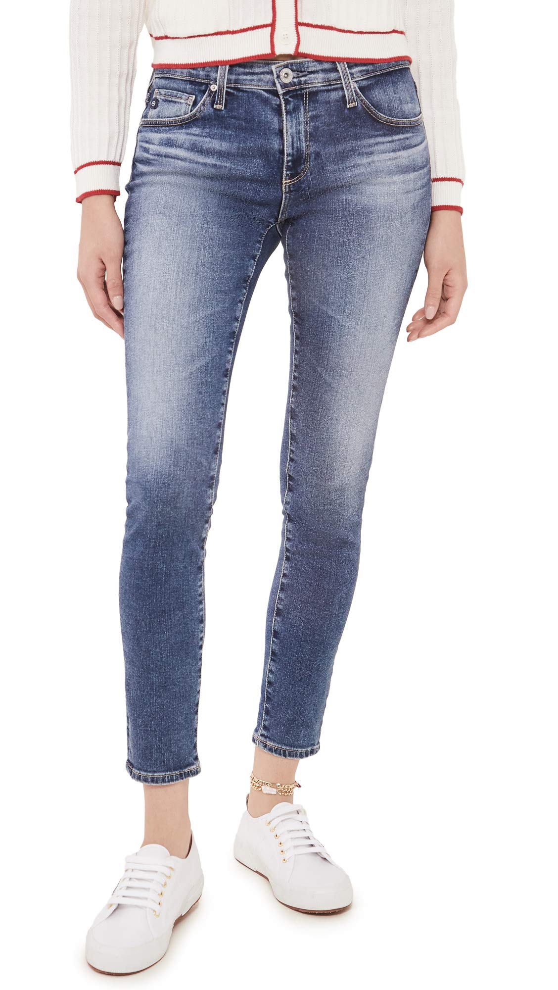 AG Adriano Goldschmied Women's High-Rise Ankle Legging Jeans - Stretchy Slim Fit Denim Pants for Casual Wear & Everyday Outfits