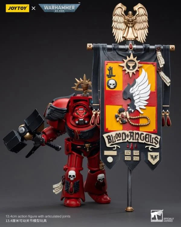 Warhammer 40k Blood Angels Ancient Brother Leonid 1/18 Scale Miniature Figure - Collectible Tabletop Gaming Model for Warhammer 40k Fans (Damaged Packaging) - Perfect for Display, Painting, and Wargaming Battles