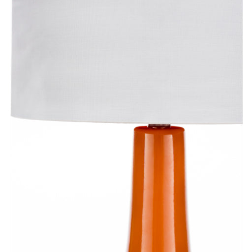 Modern Farris Table Lamp - Orange Accent Light for Bedroom, Living Room & Office - Energy Efficient LED Desk Lamp with Adjustable Brightness