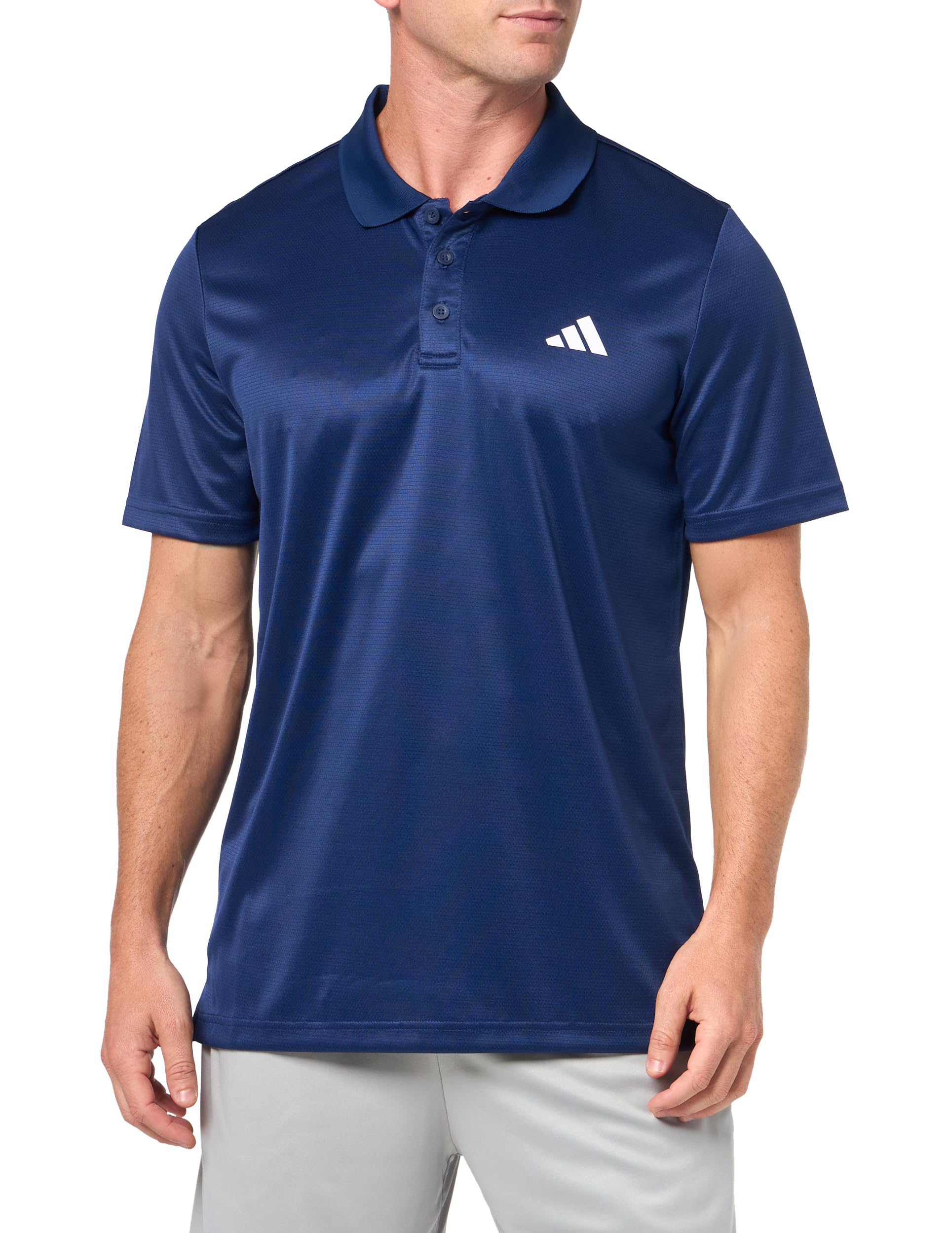 adidas Men's Train Essentials Polo Shirt - Moisture Wicking Athletic Top for Gym, Running & Casual Wear | Breathable Performance Shirt for Workouts & Everyday Style