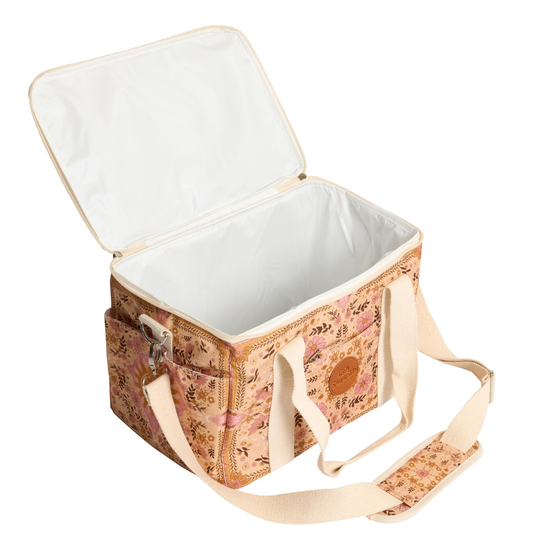 Boho Style Insulated Cooler Bag for Beach, Picnic, Camping & Outdoor Adventures - Trendy Sun Protection Cooler Tote for Women & Men