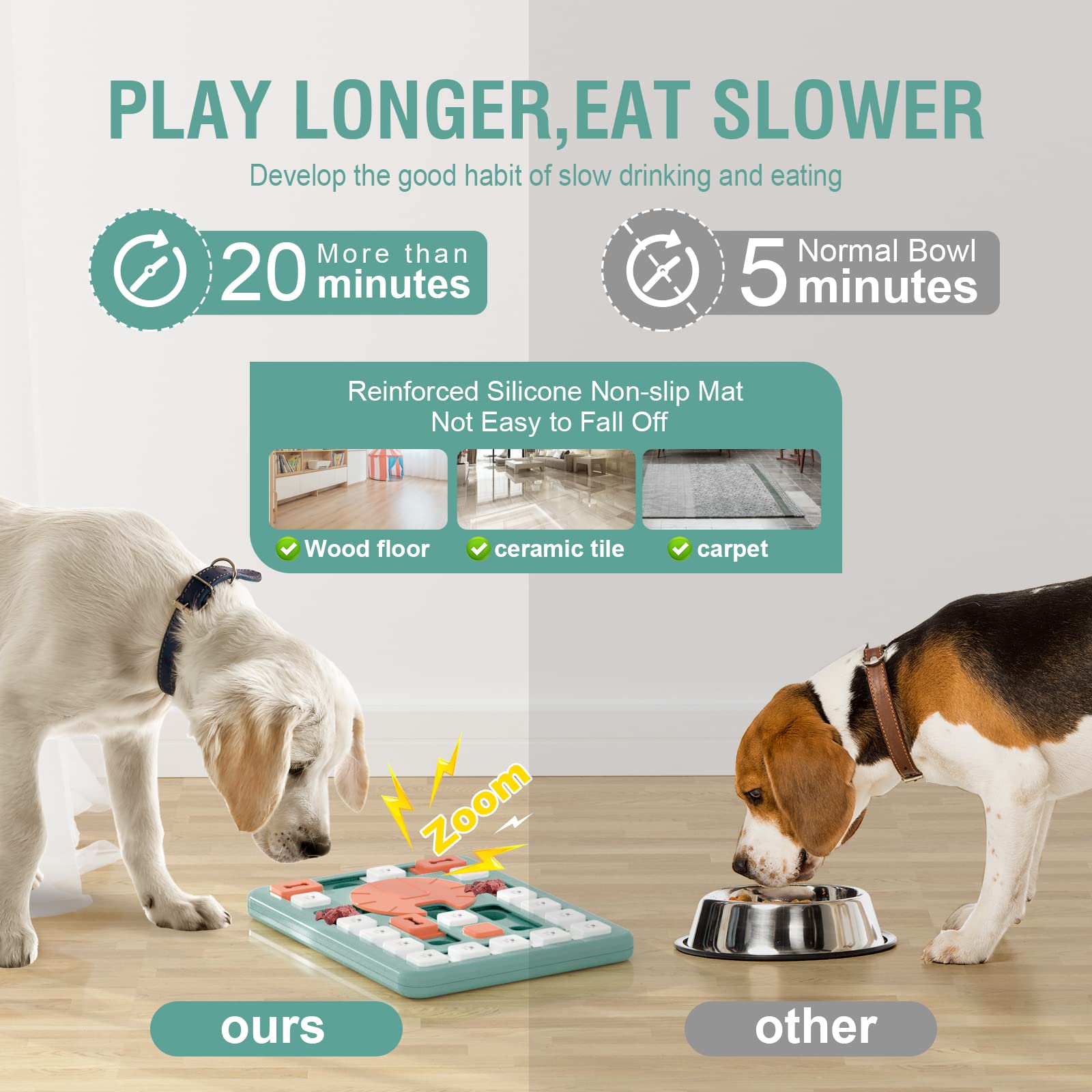 Interactive Knitly Dog Puzzle Toys for Large, Medium & Small Smart Dogs – Squeaky Enrichment Toys for Boredom & Stimulation | Slow Feeder Treat Dispenser for Mental Exercise & Fun Playtime at Home or Outdoors